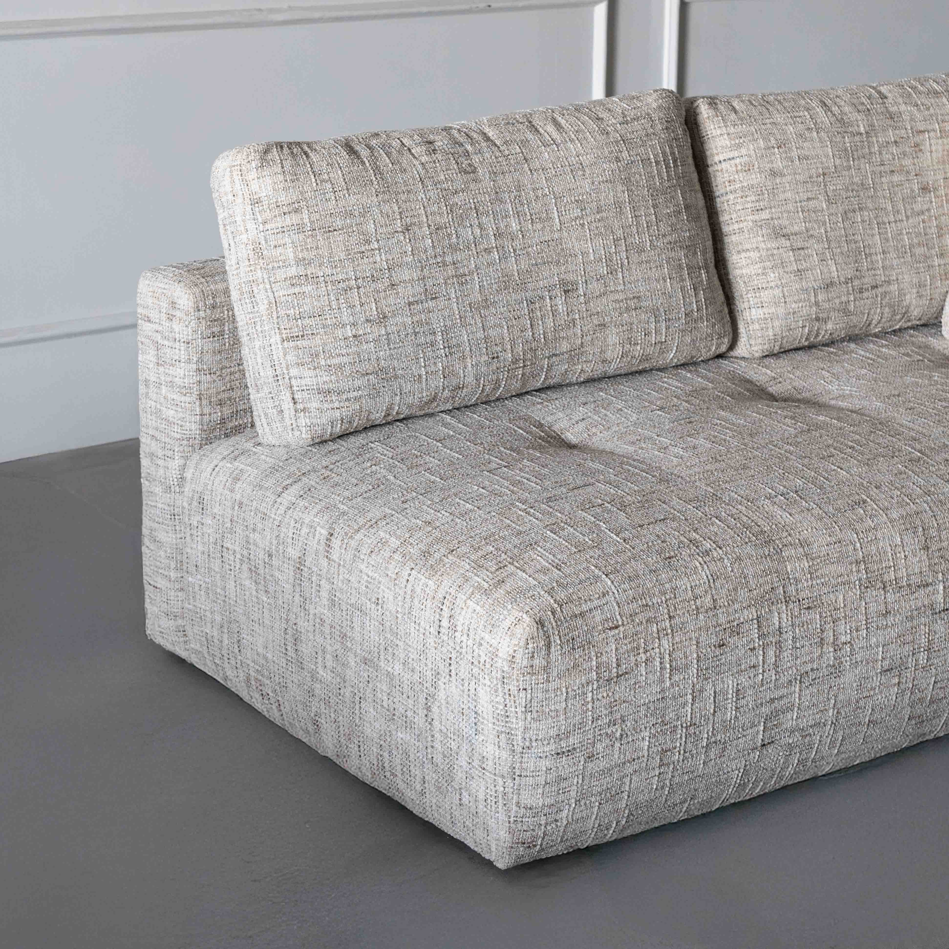 Sky Modern 2 Seater Sofa - Grey | White - Sofa - WS Living Furniture Furniture Store in Dubai