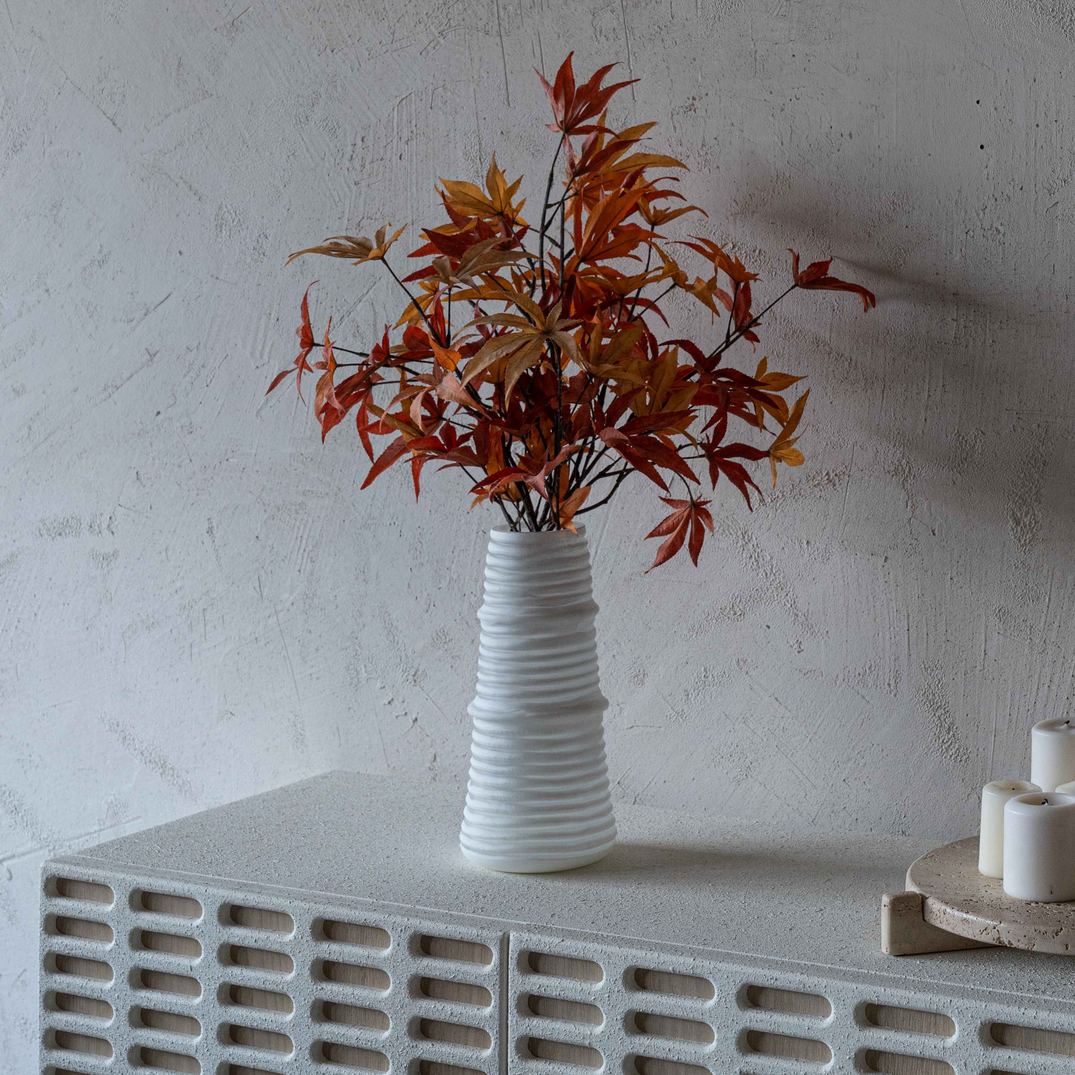 Snow Decorative Glass Vase | Flower Pot - Small - Apron - WS Living Furniture  Furniture Store in Dubai
