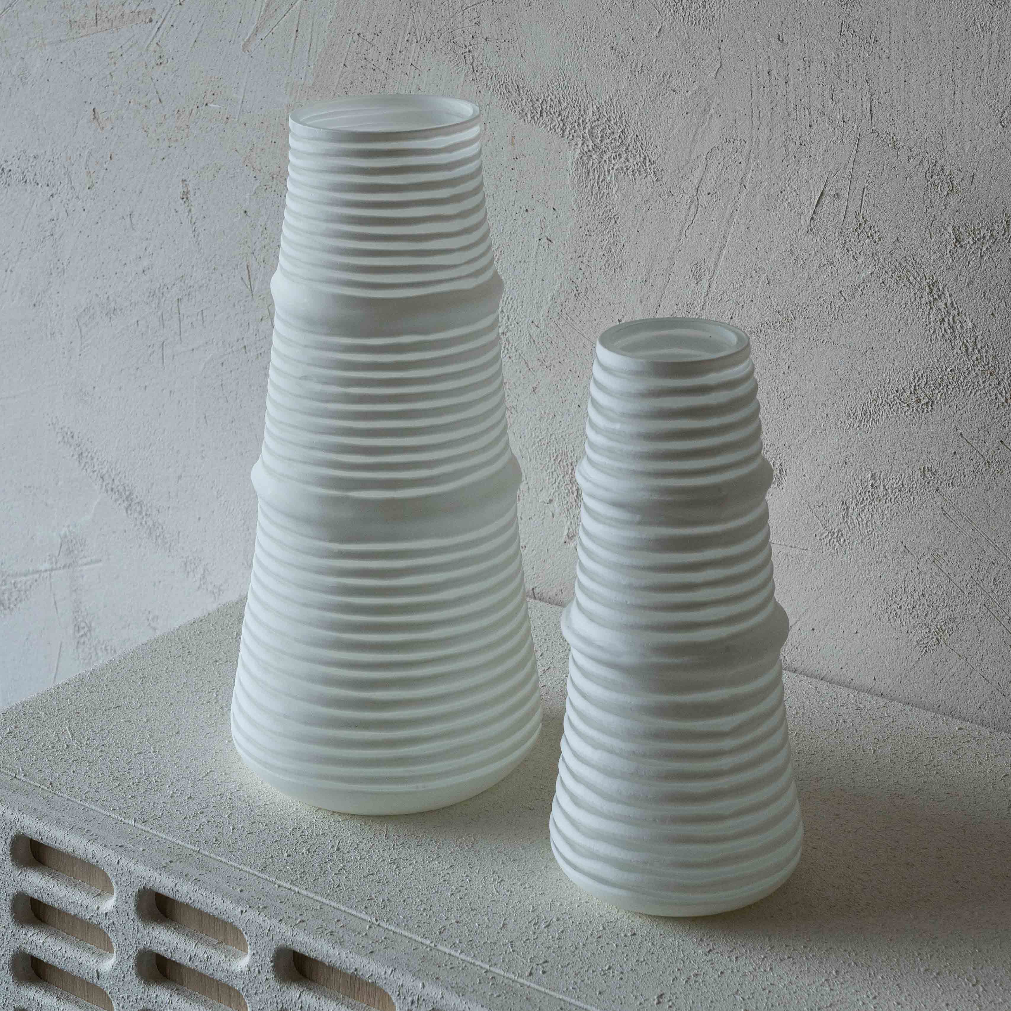 Snow Decorative Glass Vase | Flower Pot - Small - Apron - WS Living Furniture  Furniture Store in Dubai