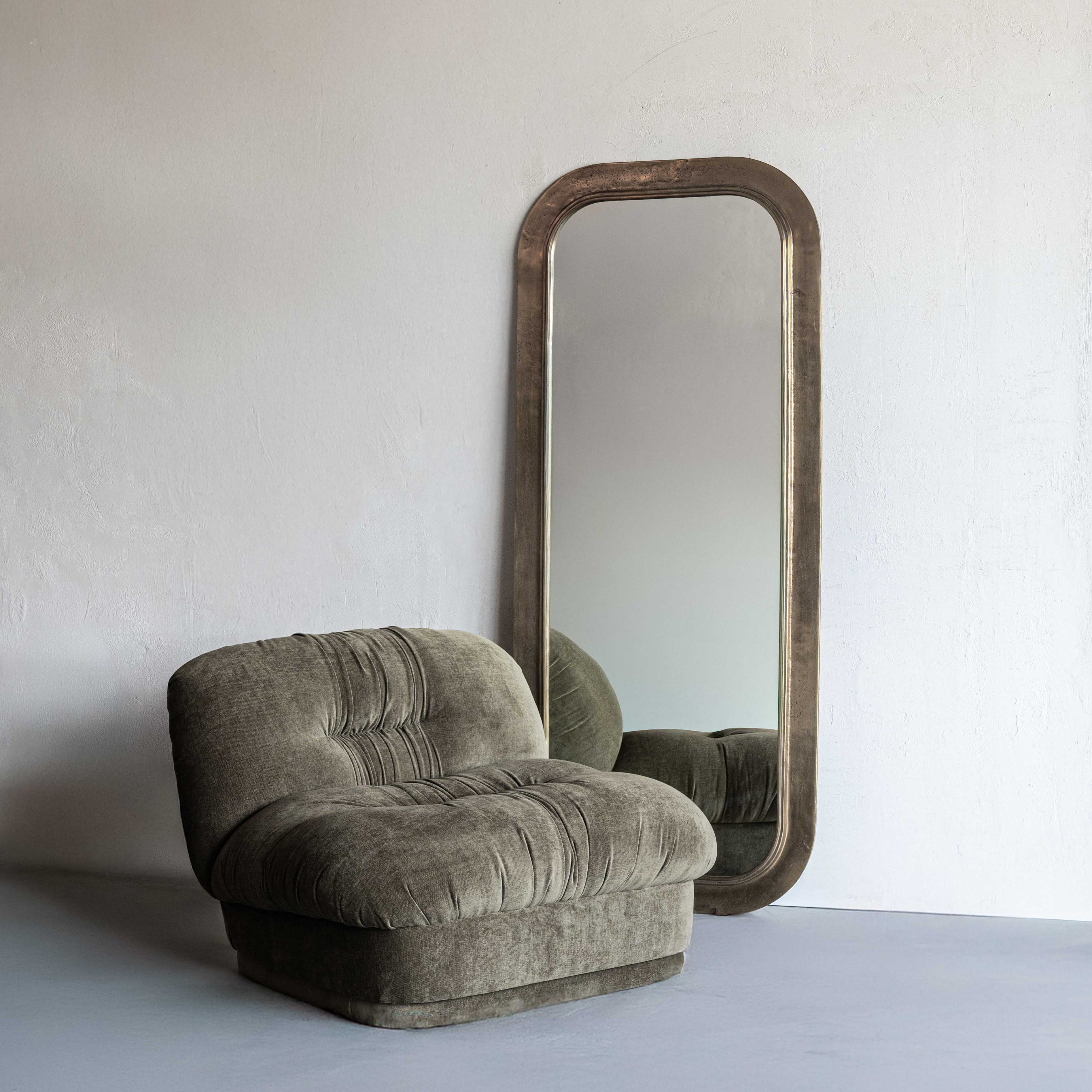 Solara Modern Accent Lounge Chair - Khaki Green