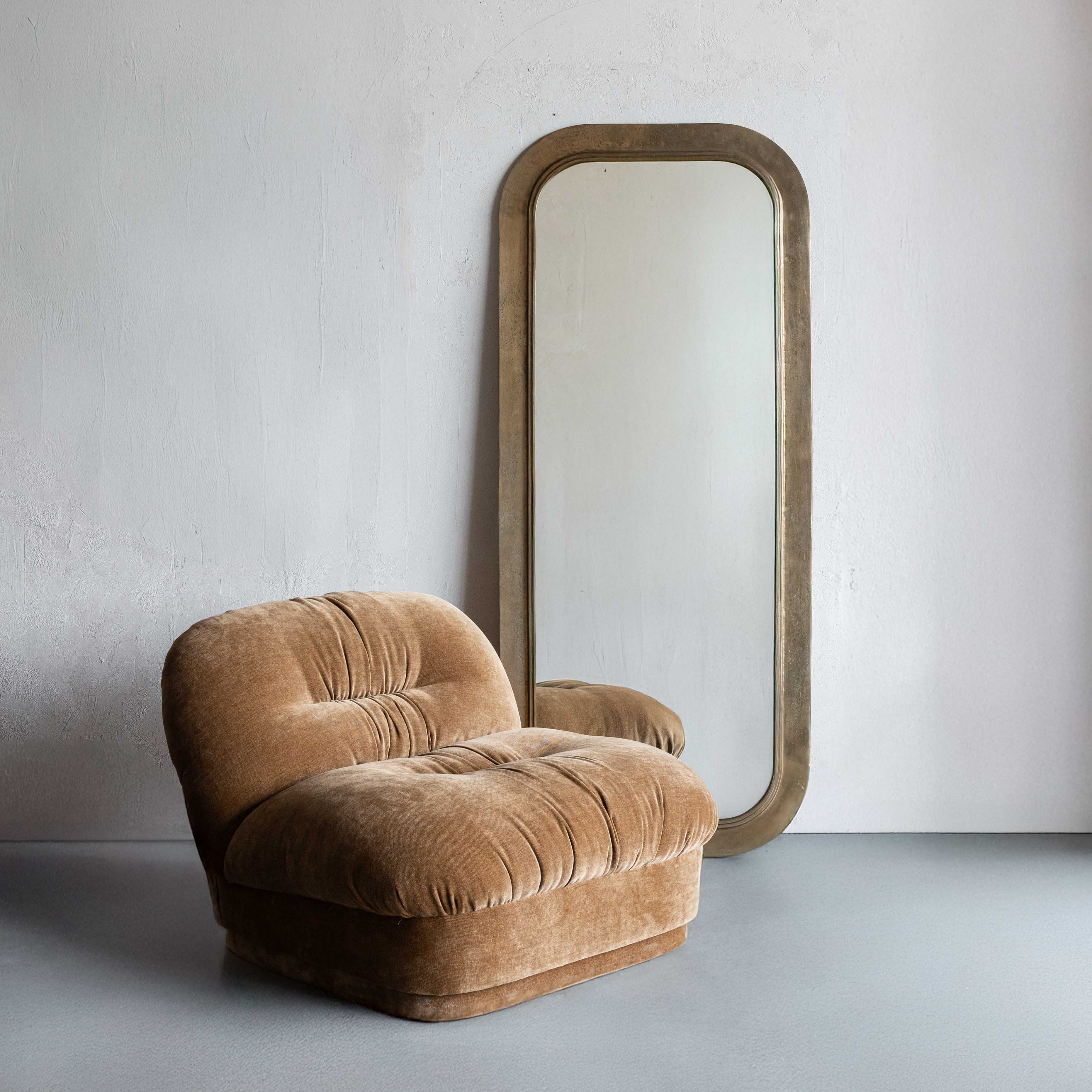 Solara Modern Accent Lounge Chair - Mustard/Gold - Arm chair - WS Living Furniture Furniture Store in Dubai