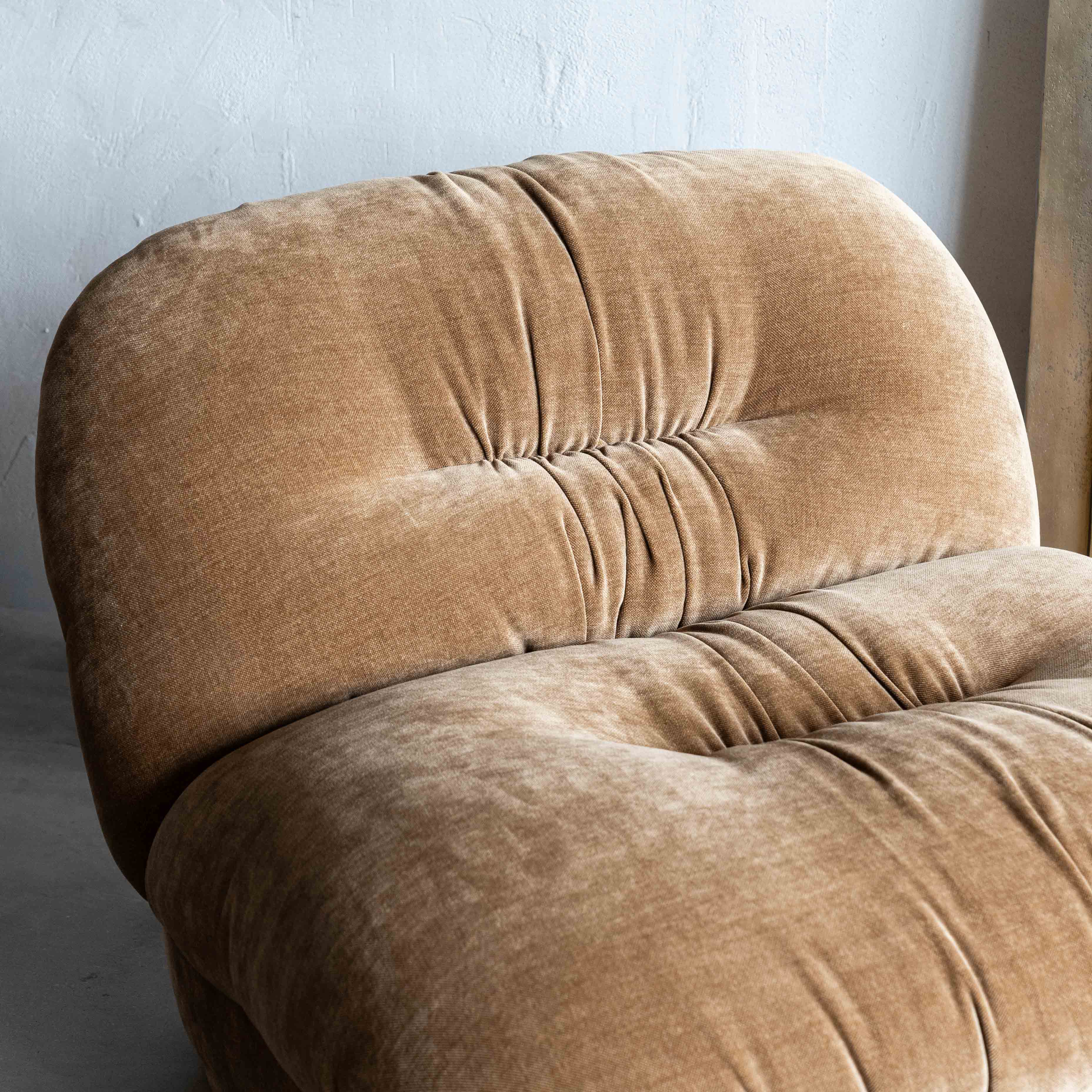 Solara Modern Accent Lounge Chair - Mustard/Gold - Arm chair - WS Living Furniture Furniture Store in Dubai