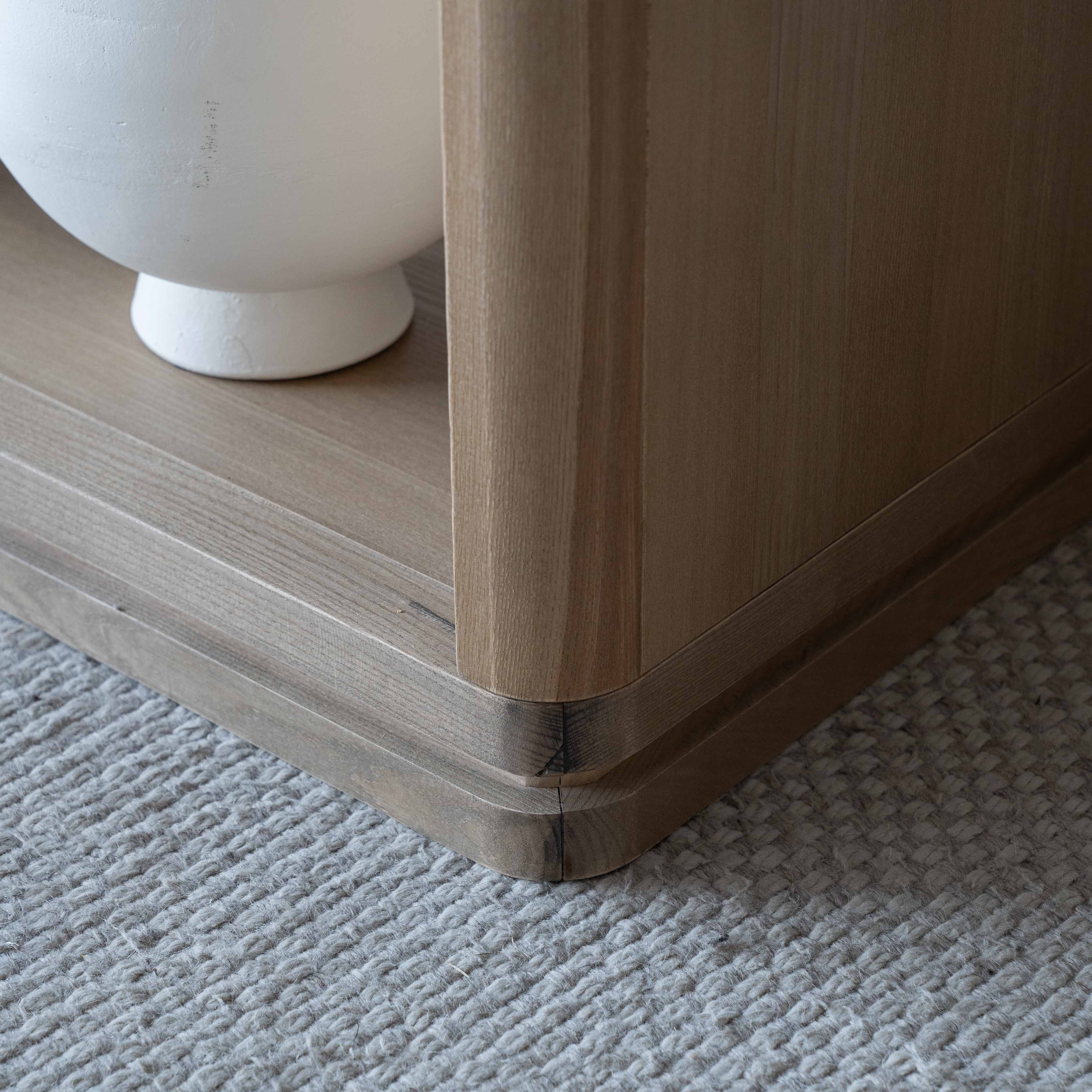 Solistice Solid Raw Wood Rectangle Console (as is) - Console Tables - WS Living Furniture Furniture Store in Dubai