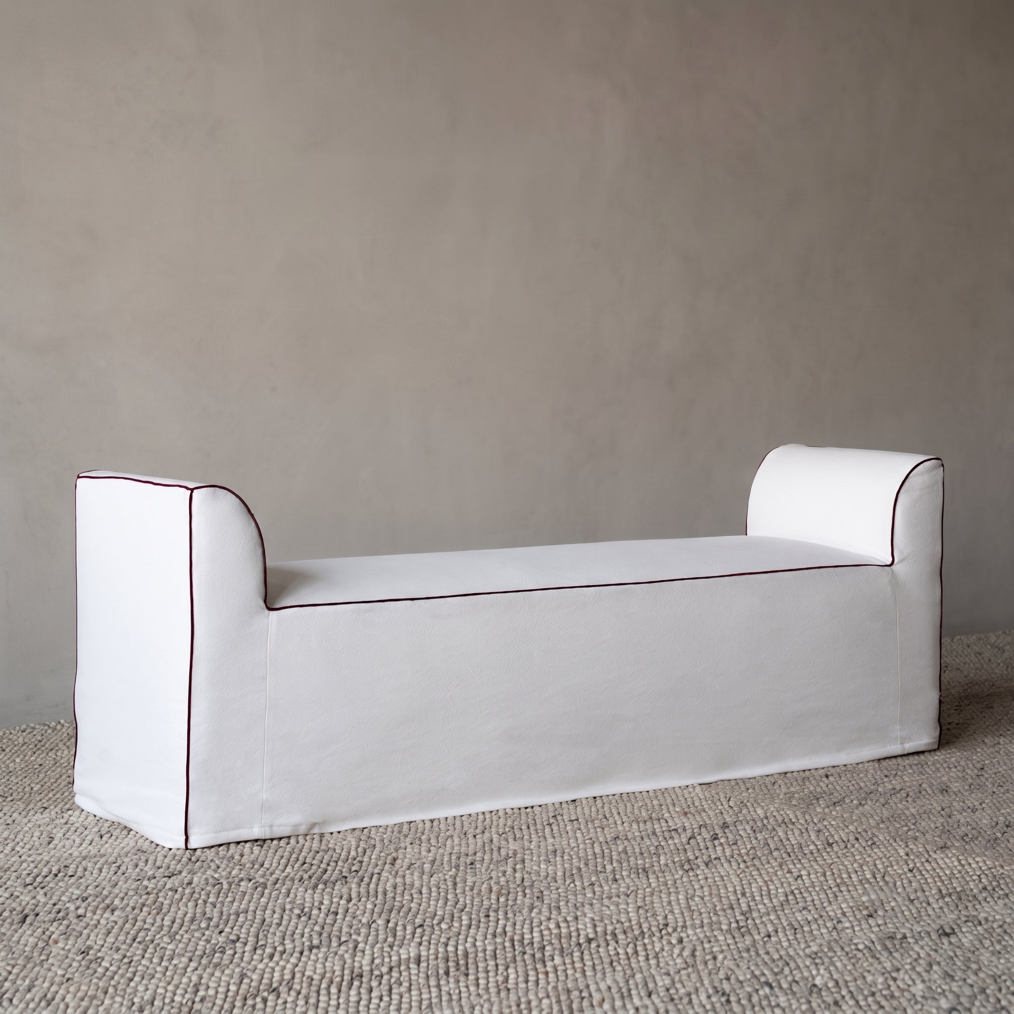 Sorevia Contemporary Slipcovered Bench