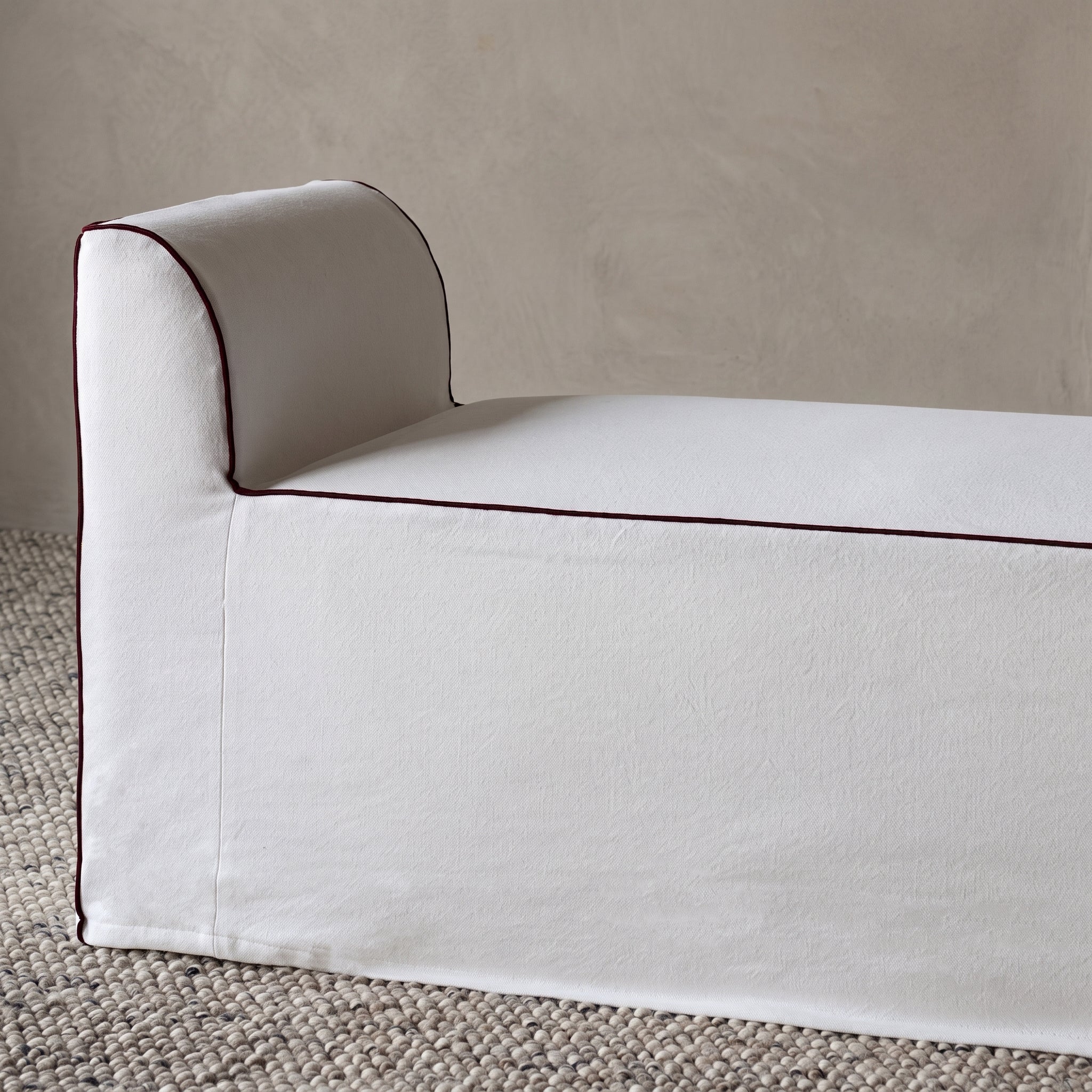Sorevia Contemporary Slipcovered Bench