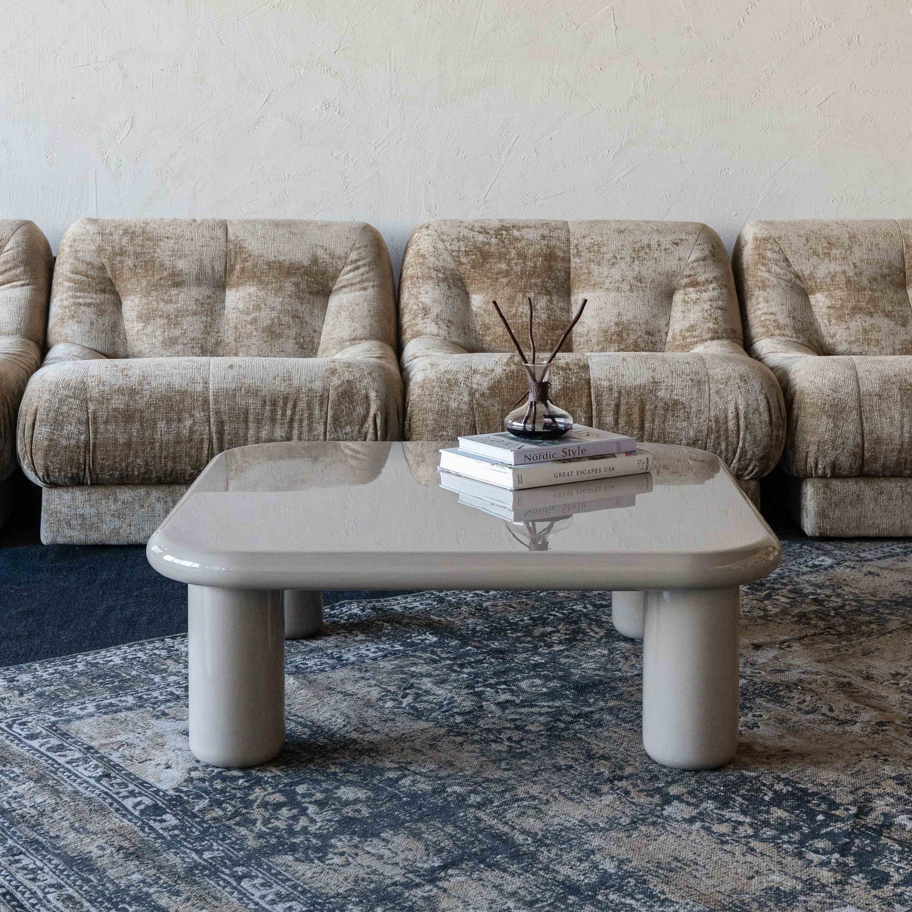 Hazel Beige High Gloss Modern Coffee Table - 988E1.0 - BC78 - Coffee Tables - WS Living Furniture Furniture Store in Dubai
