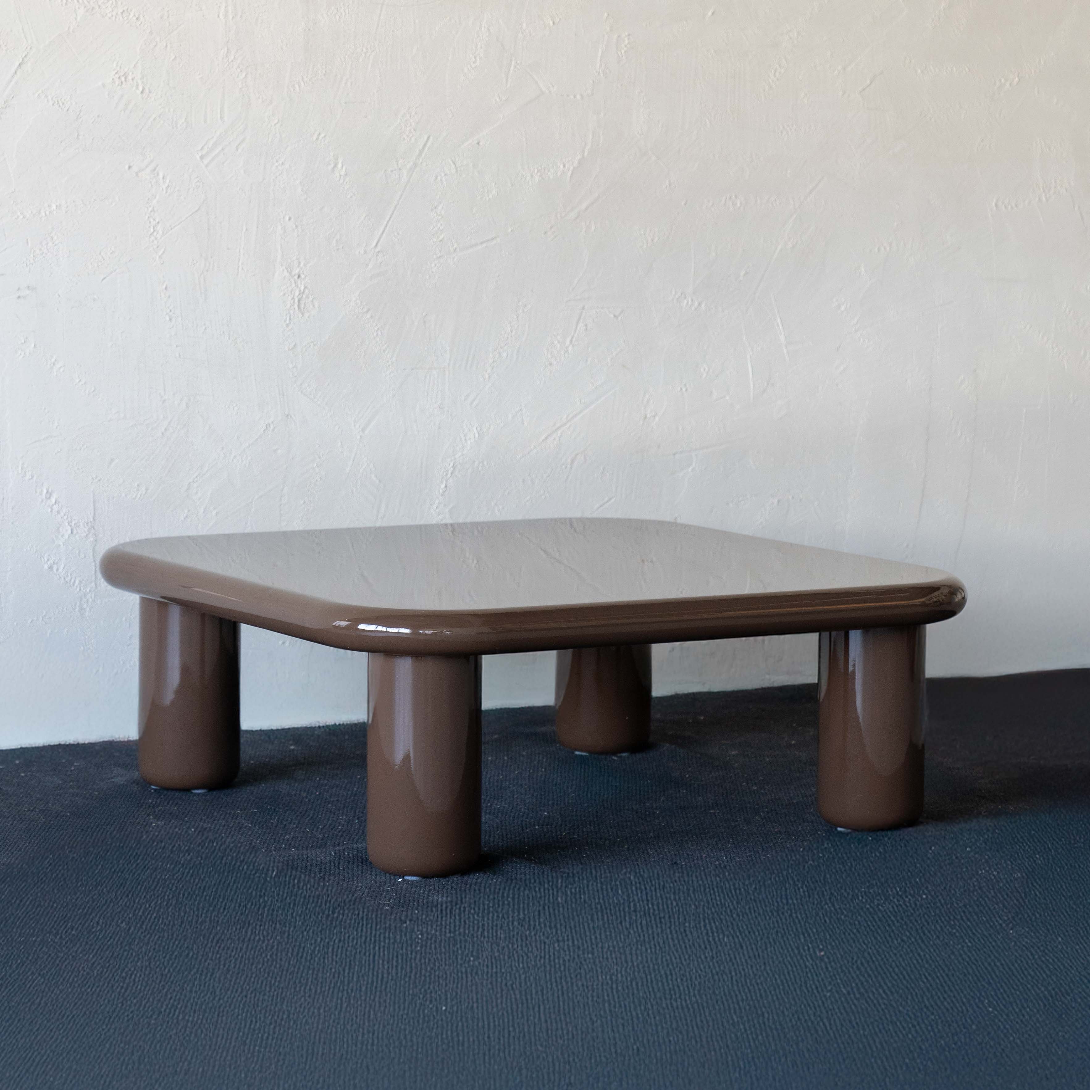 Hazel Brown Square High Gloss Coffee Table - 988E1.0 - BC68 - Coffee Tables - WS Living Furniture Furniture Store in Dubai