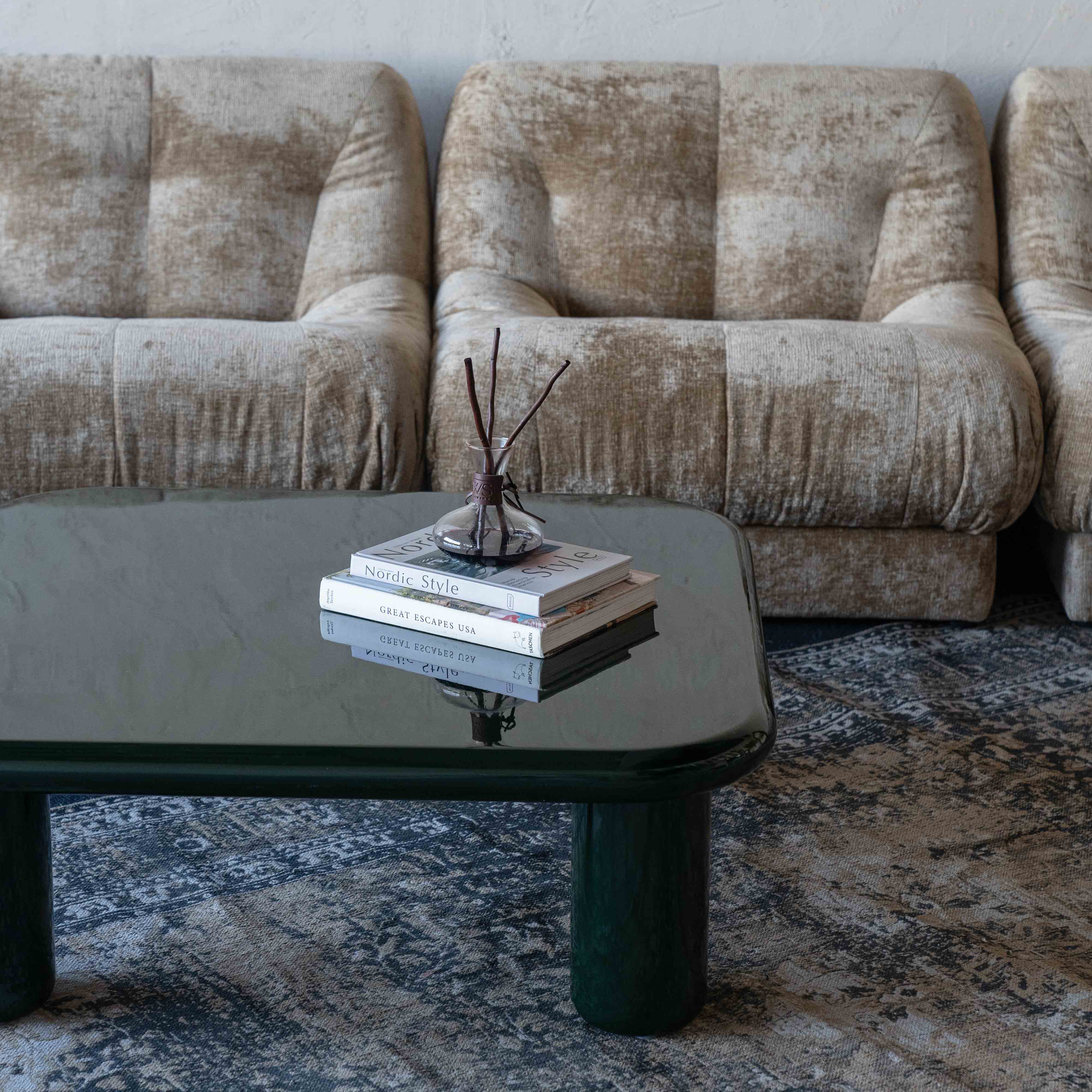Hazel Green High Gloss Modern Coffee Table - 988E1.0 - BC151 - Coffee Tables - WS Living Furniture Furniture Store in Dubai