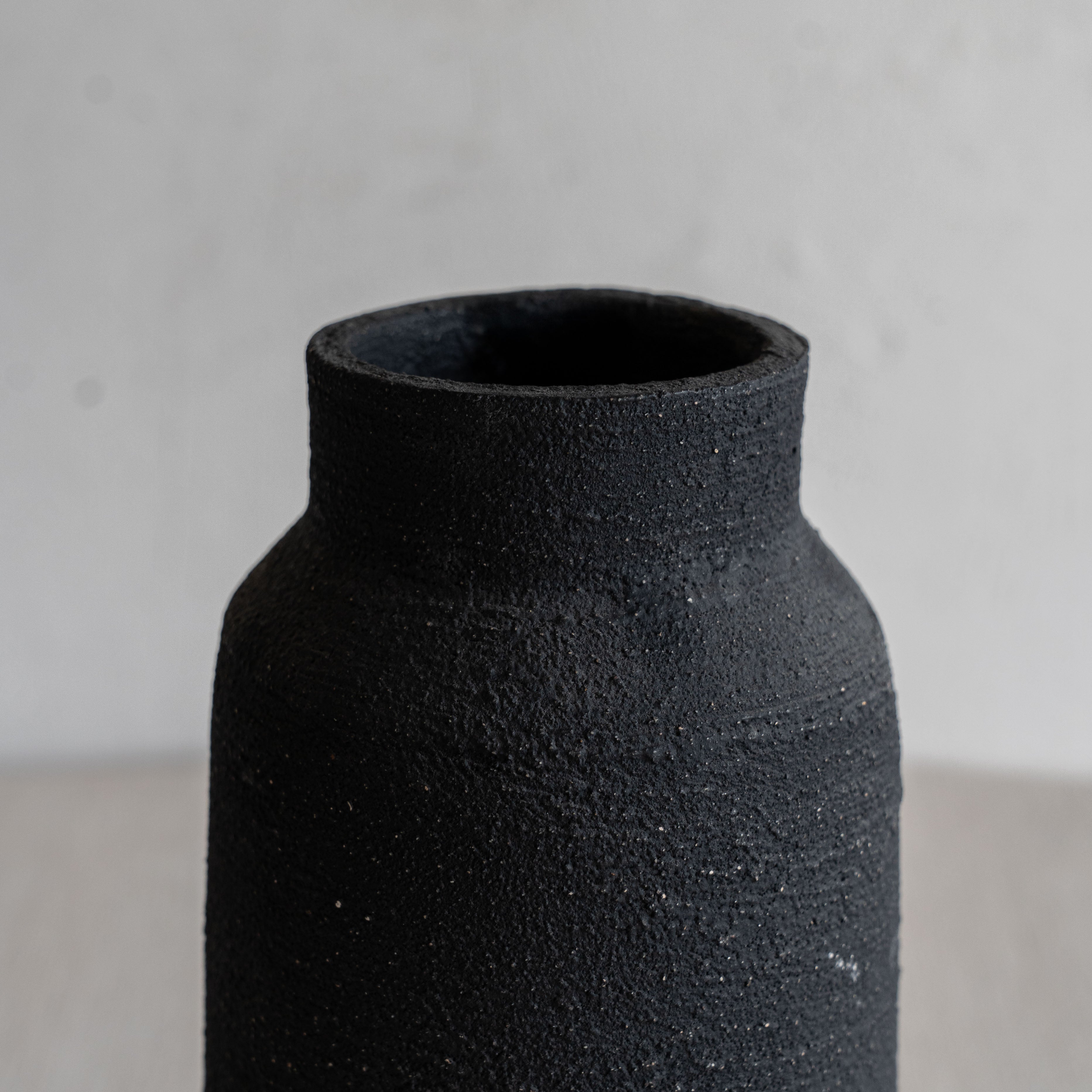 Starry Black Terracotta Flower Pot | Vase
