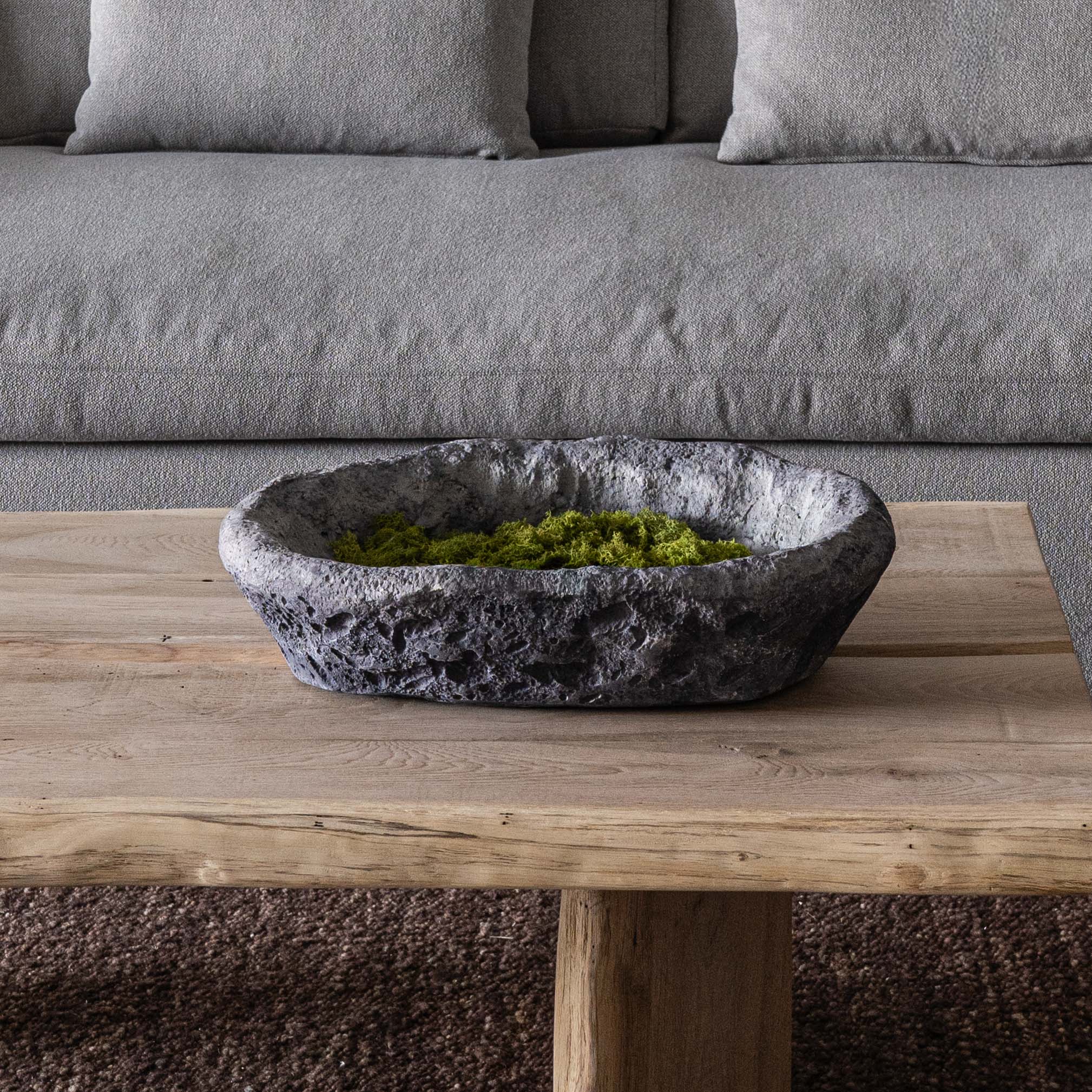 Aura Lime Stone Decorative Bowl - Candle Holders - WS Living Furniture Furniture Store in Dubai