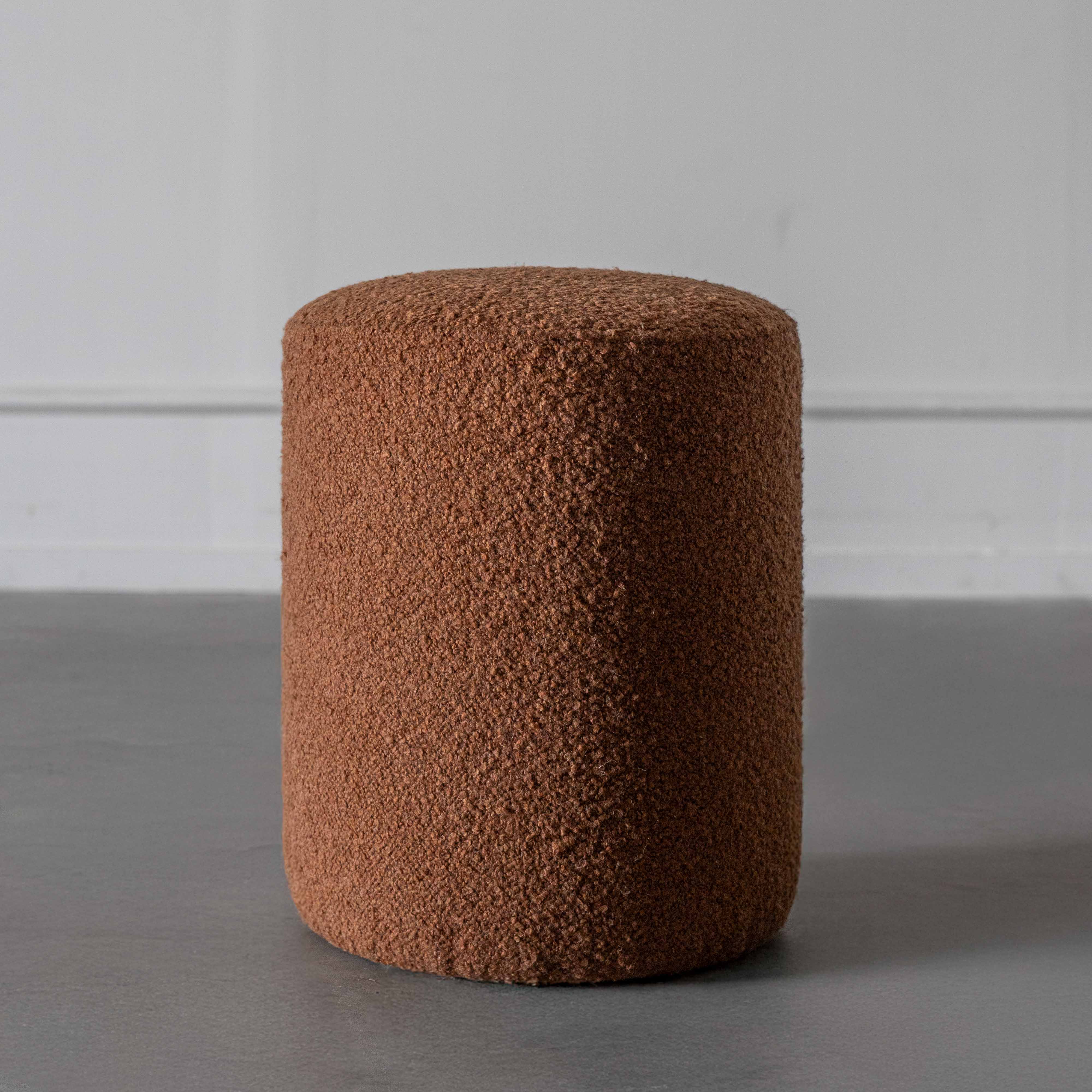 Contour Round Pouf - Caramel Brown - Pouf - WS Living Furniture Furniture Store in Dubai