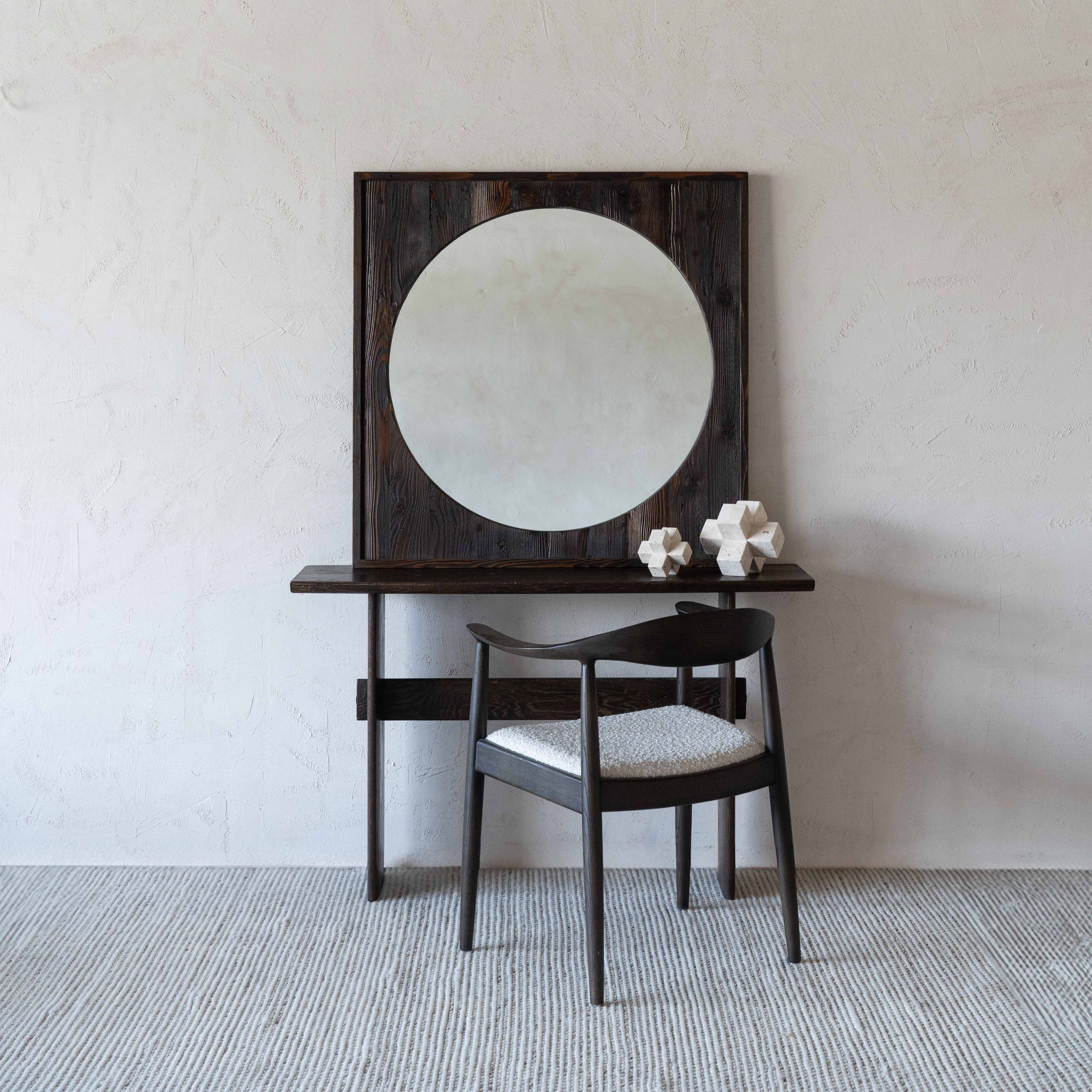 Submarine Brown Solid Wood Mirror - Mirrors - WS Living Furniture Furniture Store in Dubai