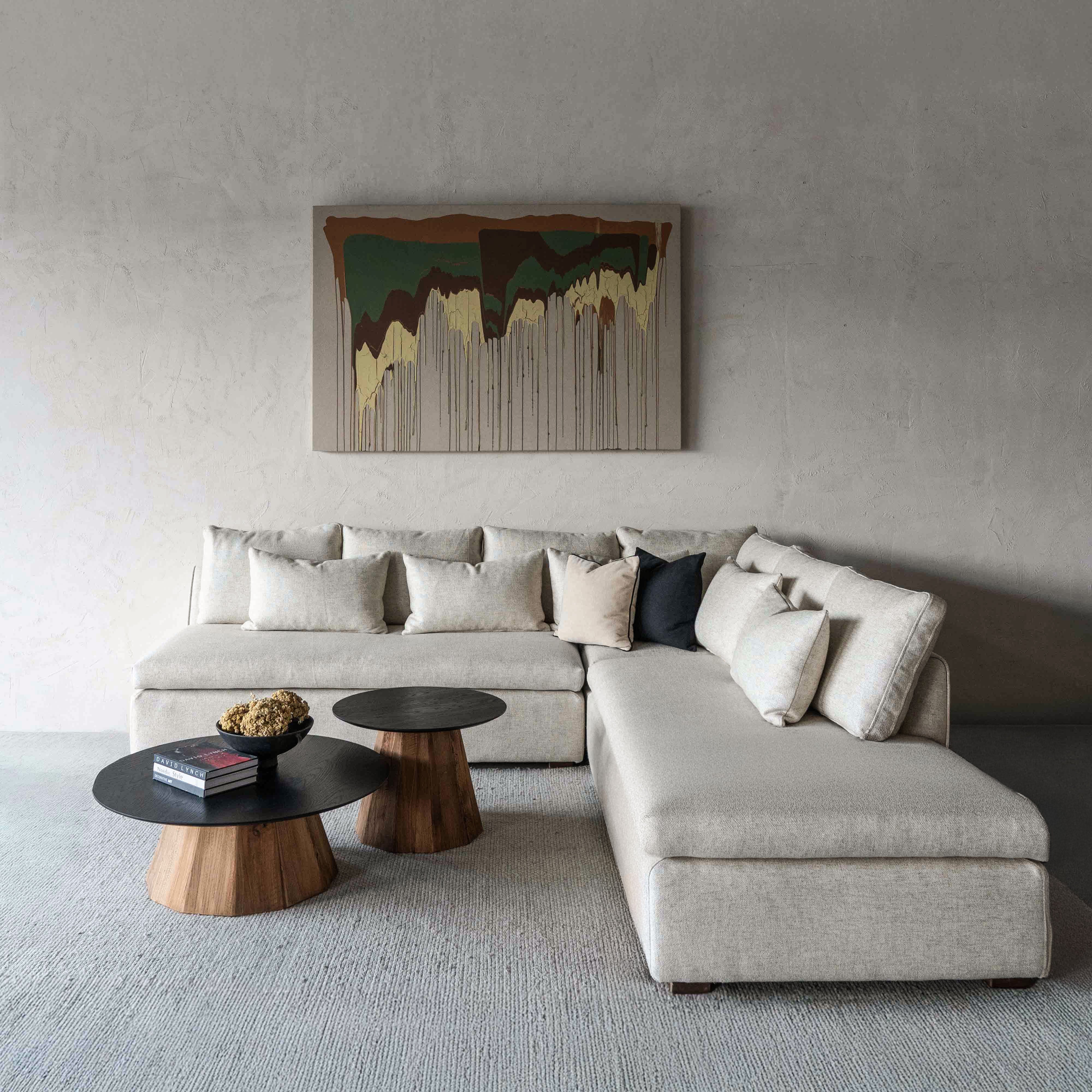 Sultan L Shape Sofa Set Light Grey