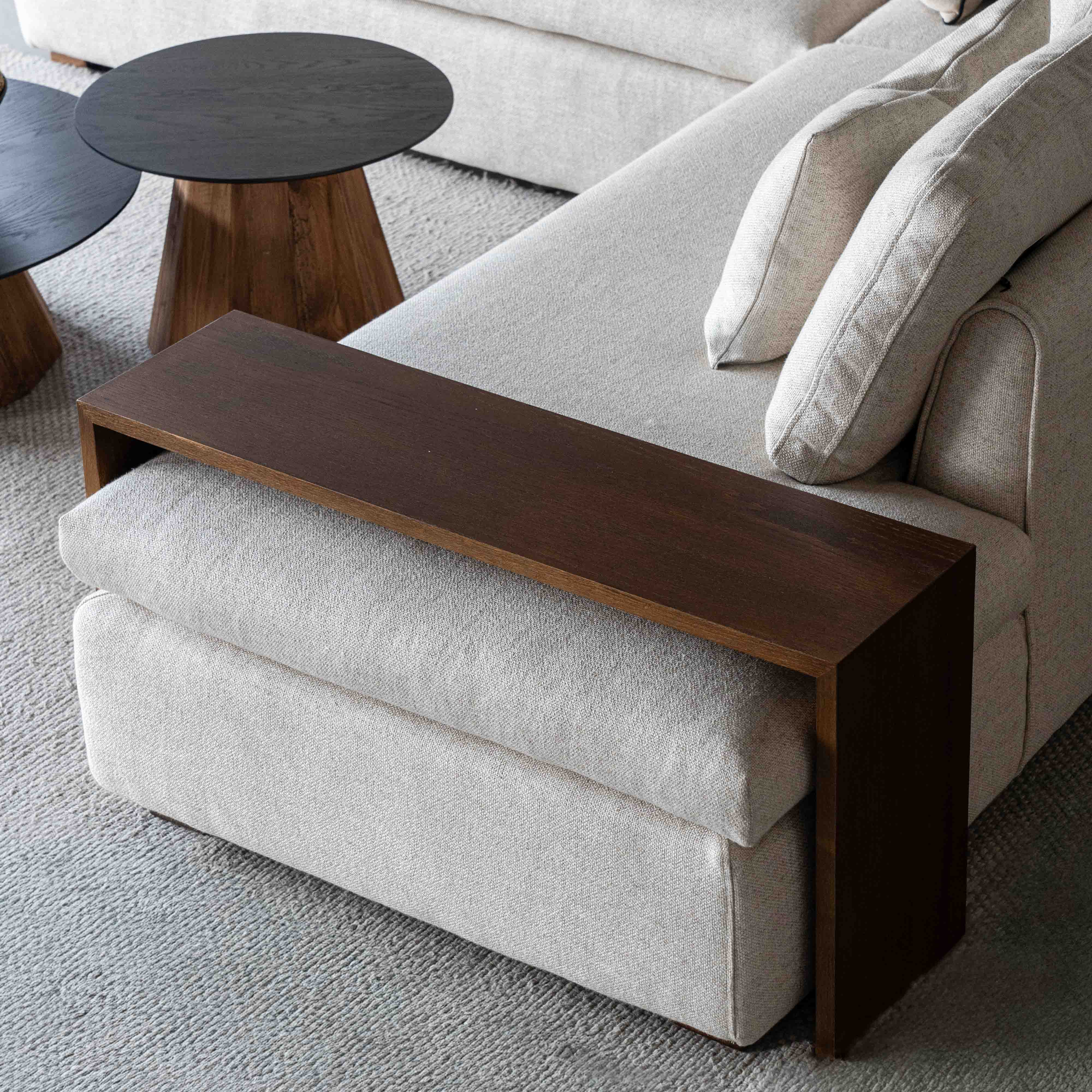 Sultan L Shape Sofa Set Light Grey with Nesting Table - Sofas - WS Living Furniture Home Furniture Stores in Dubai