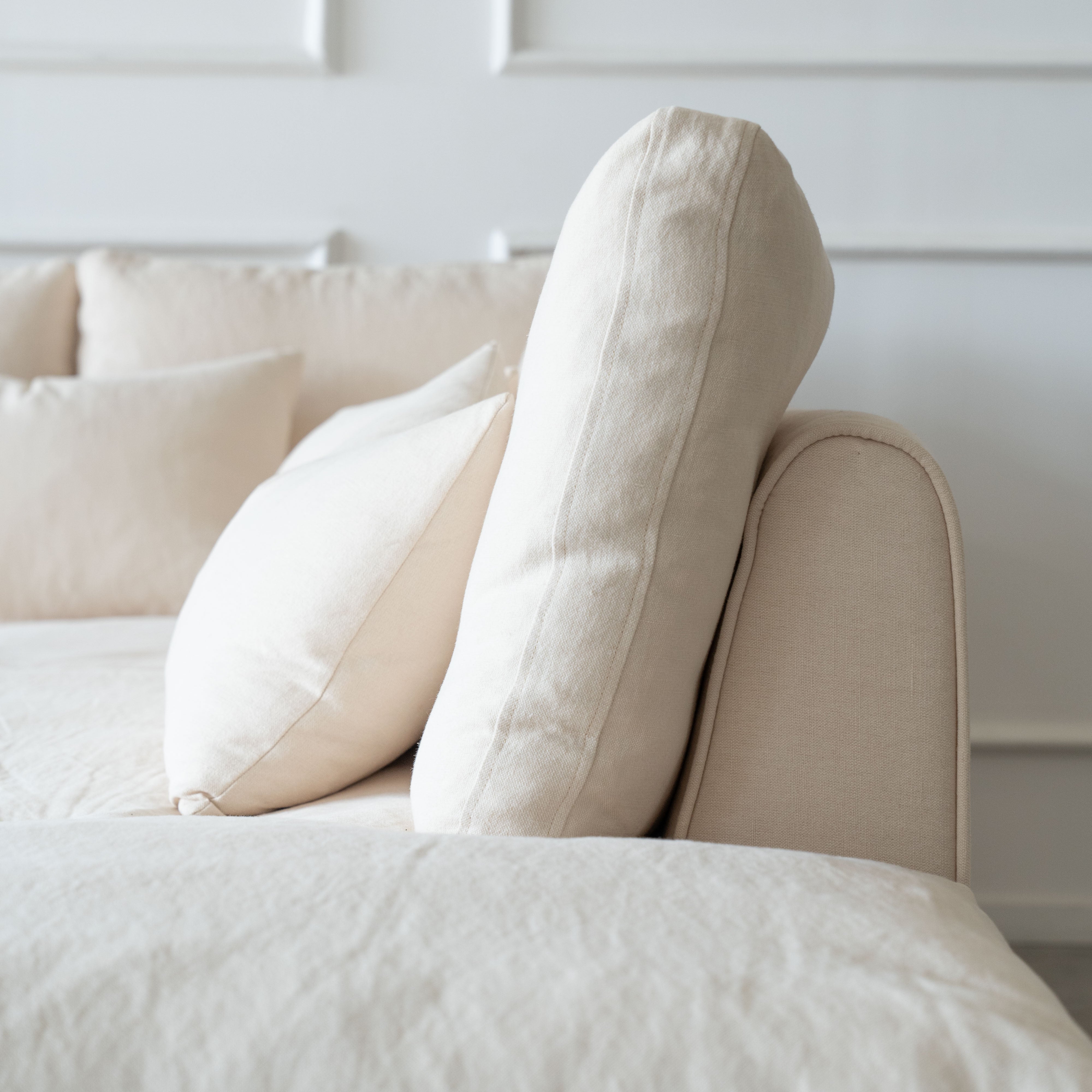 Sultan L Shape Sofa-Beige with Table - Sofas - WS Living Furniture Furniture Store in Dubai