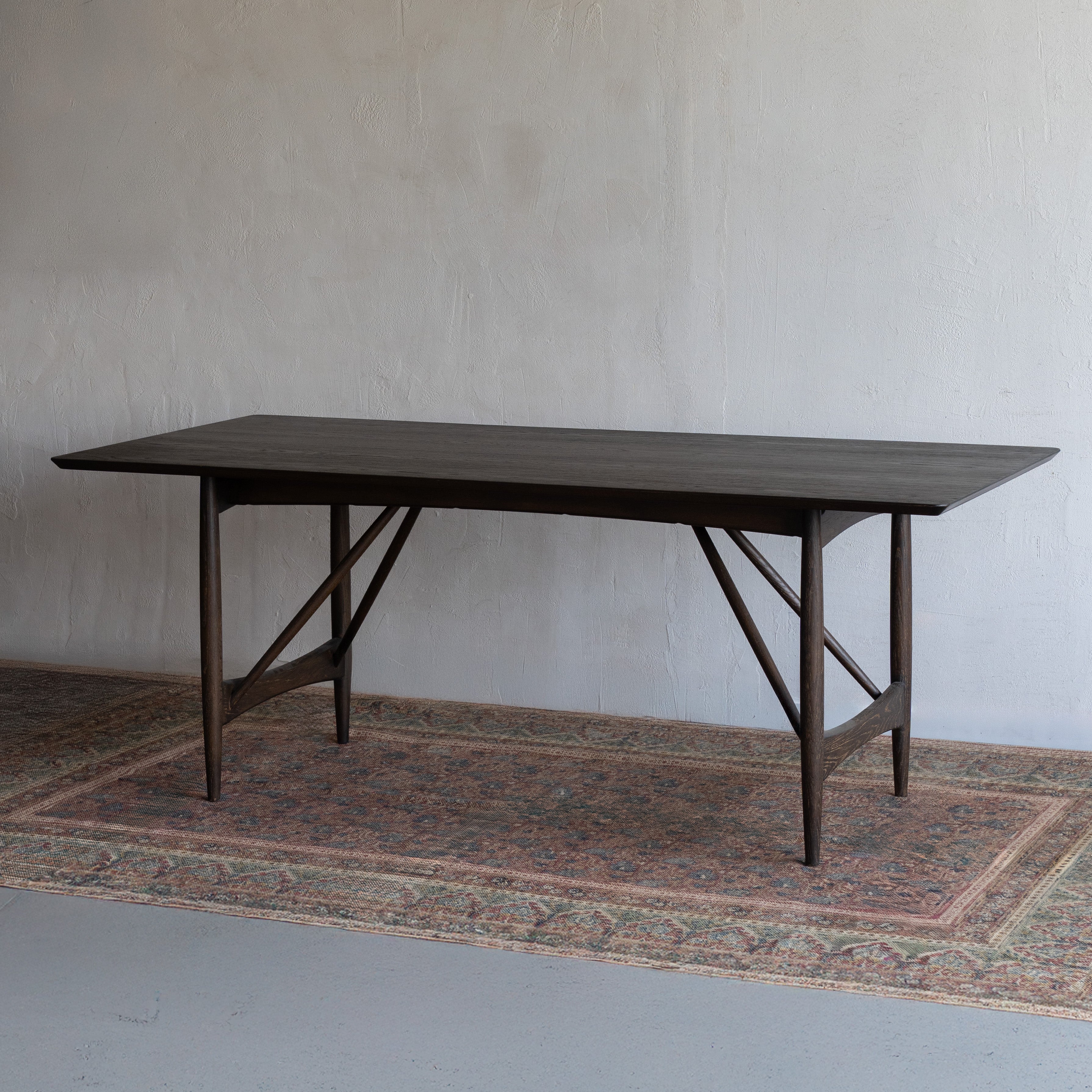 Tarin Rectangle Wabi-Sabi Dining Table - DARK