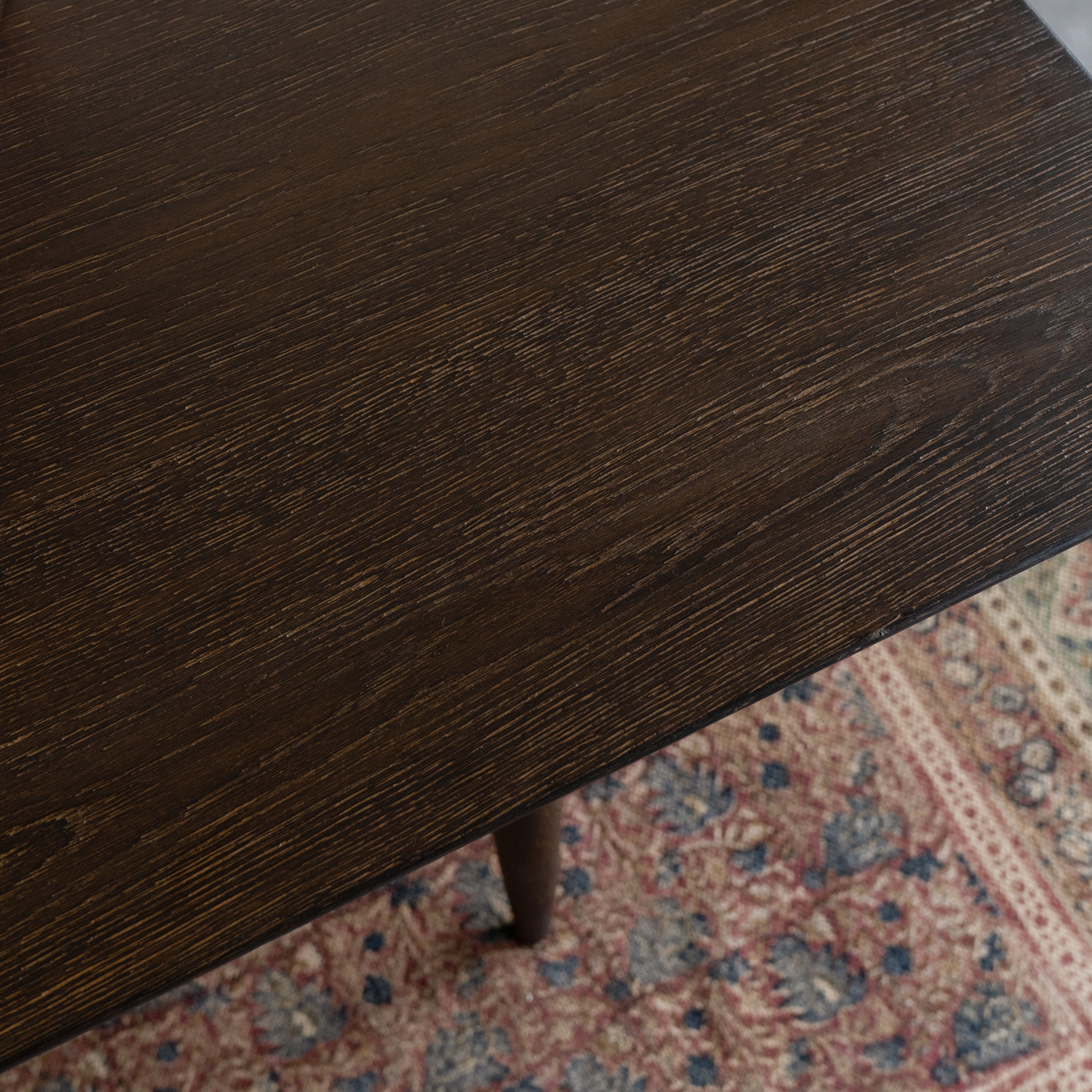 Tarin Rectangle Wabi-Sabi Dining Table - DARK