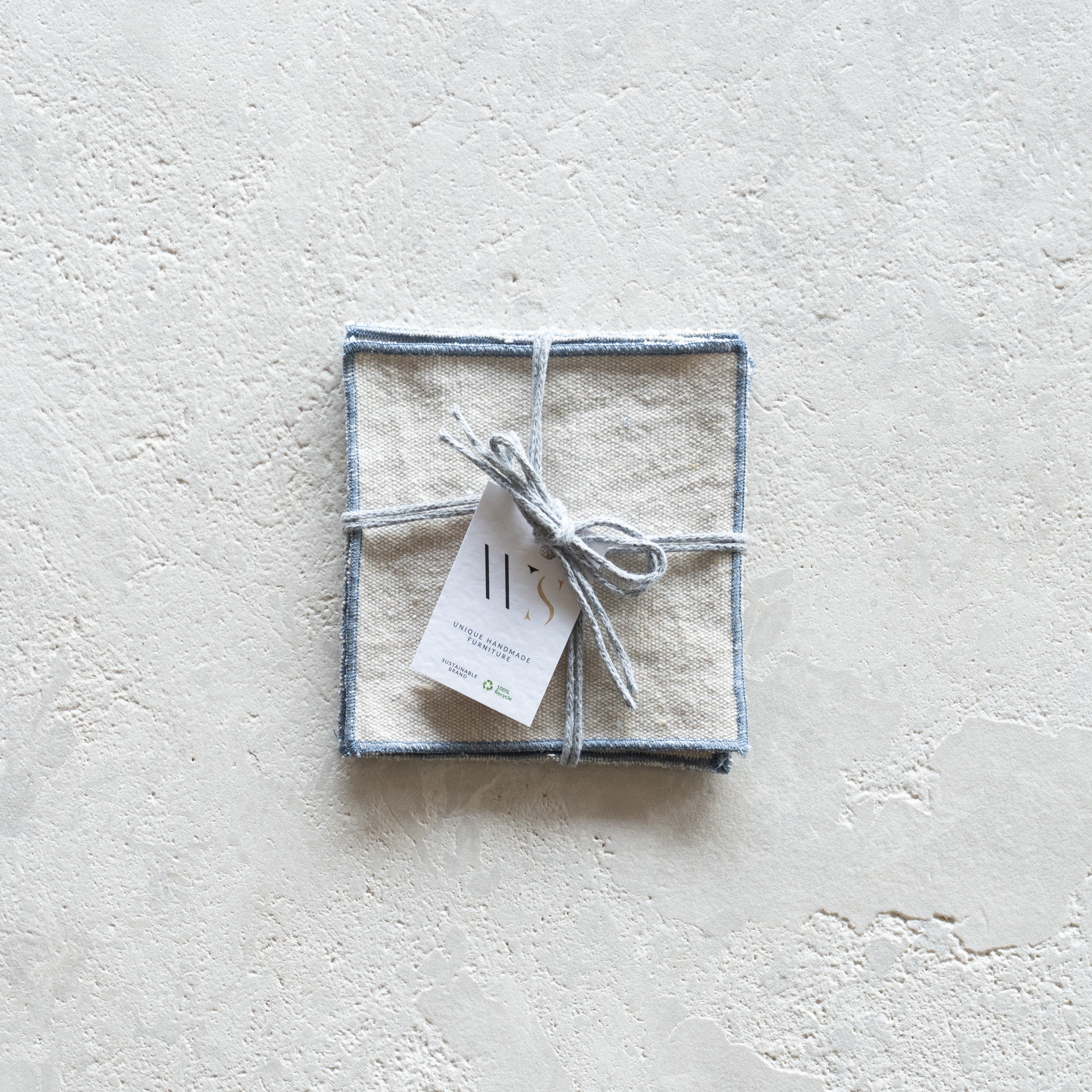 Linen Table Coaster-Set Of Four - - WS Living Furniture Furniture Store in Dubai