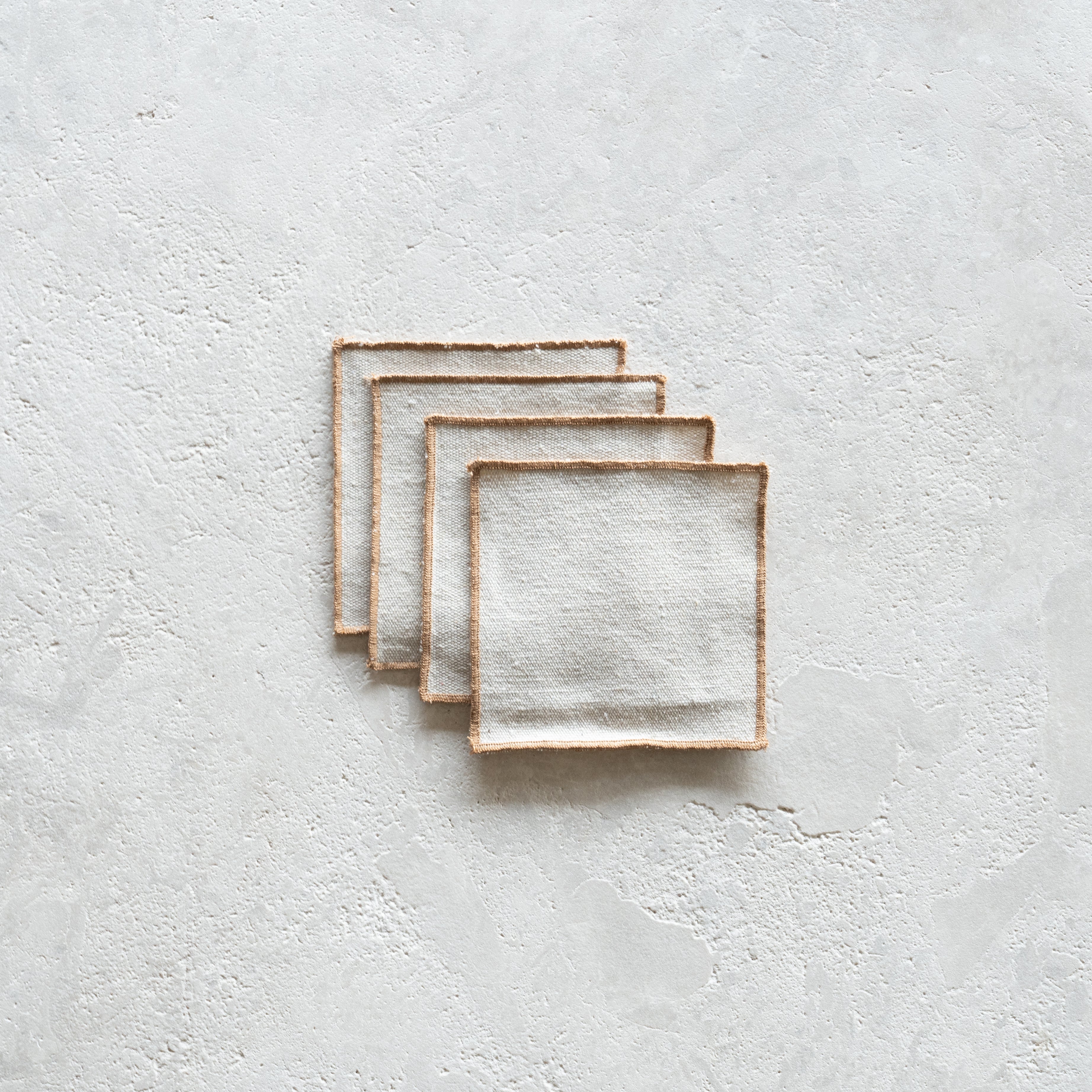 Linen Table Coaster-Set Of Four - - WS Living Furniture Furniture Store in Dubai
