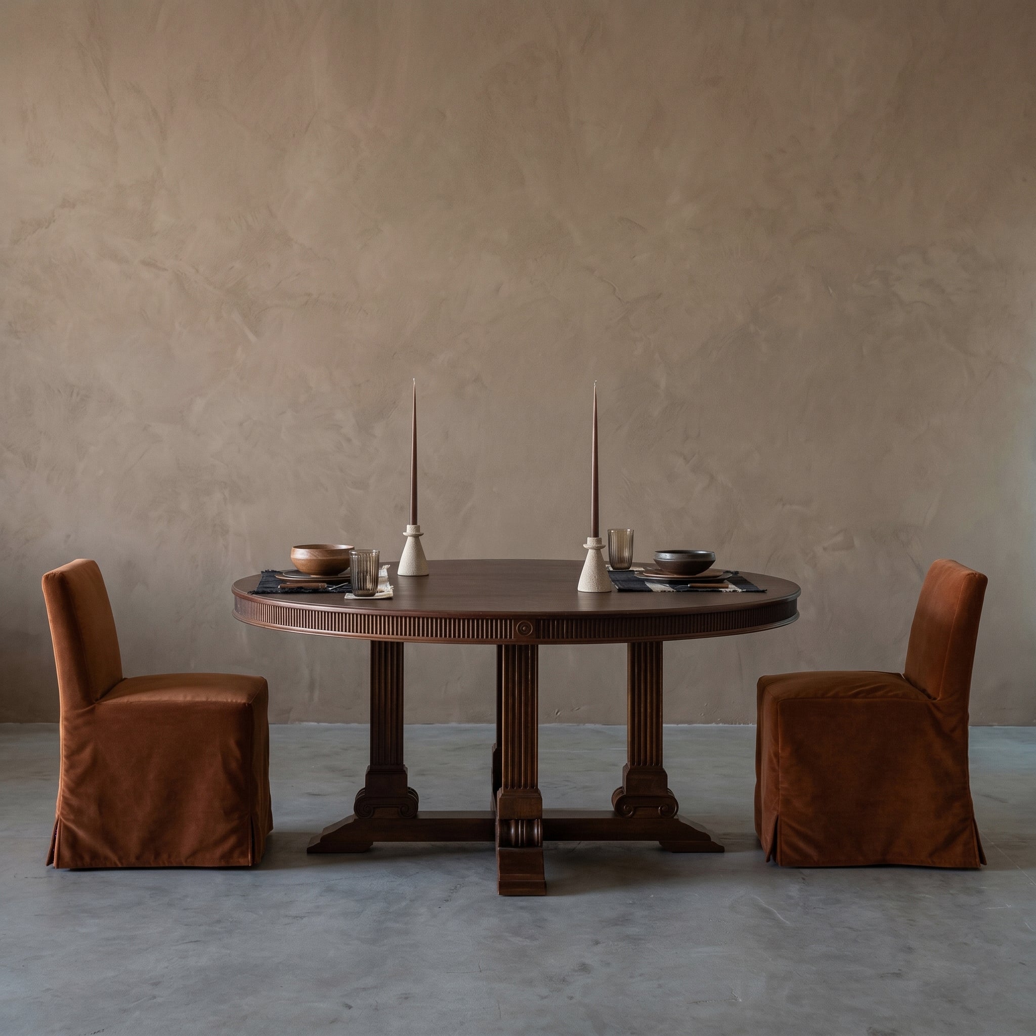 The Aspen Real Antique Round Dining Table