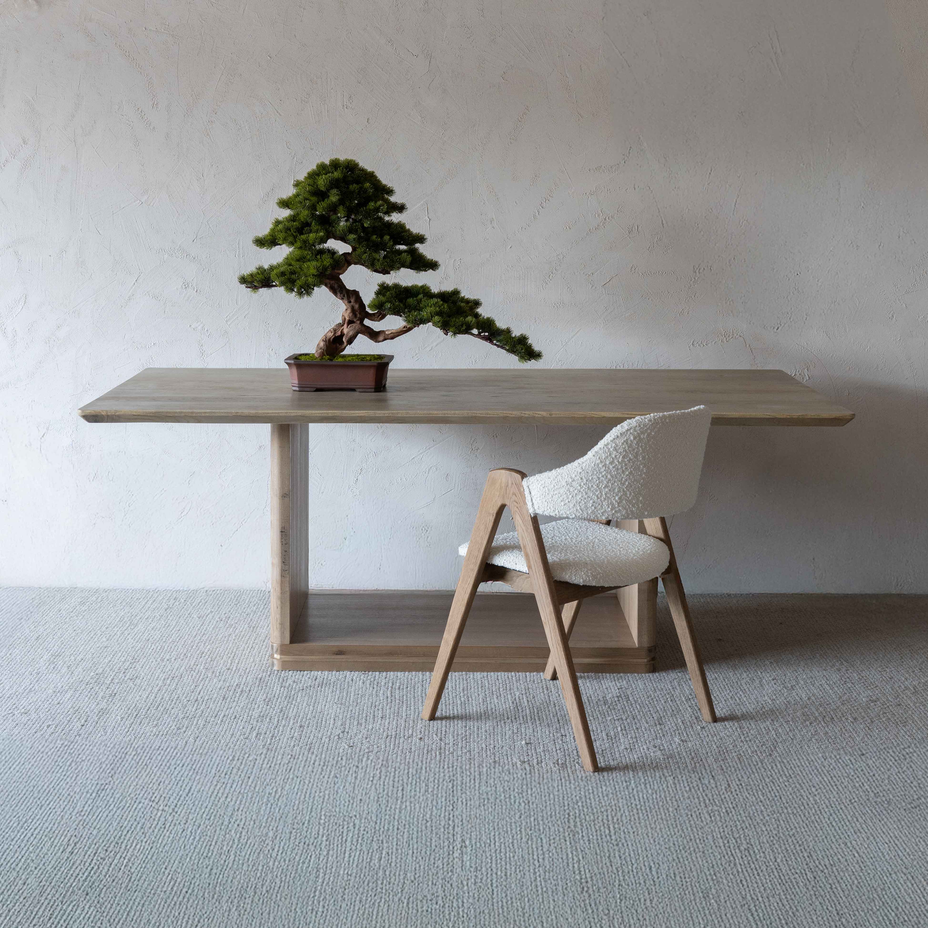 Heritage Solid Raw Wood Rectangle Dining Table (as is) - Dining Table - WS Living Furniture Furniture Store in Dubai