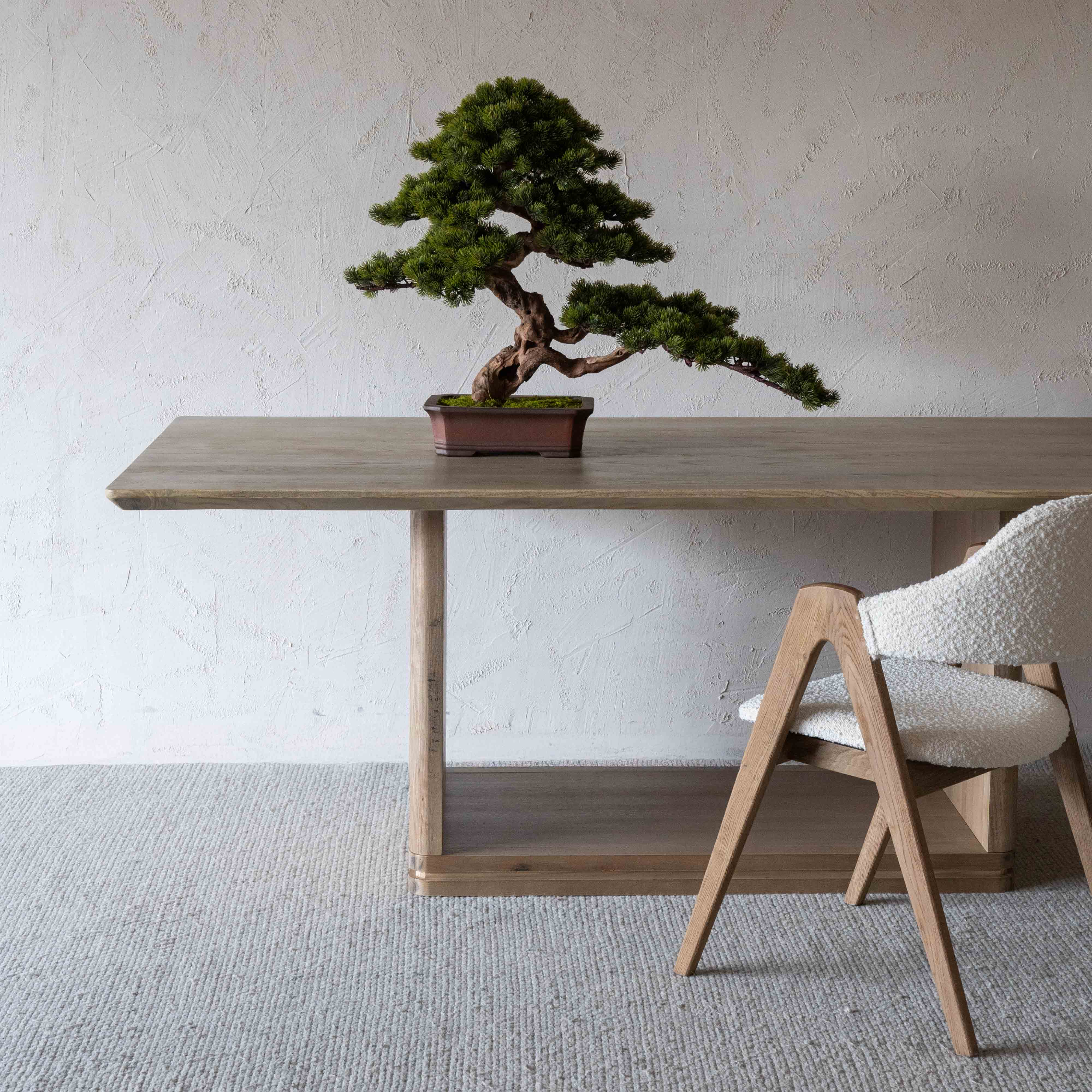 Heritage Solid Raw Wood Rectangle Dining Table (as is) - Dining Table - WS Living Furniture Furniture Store in Dubai