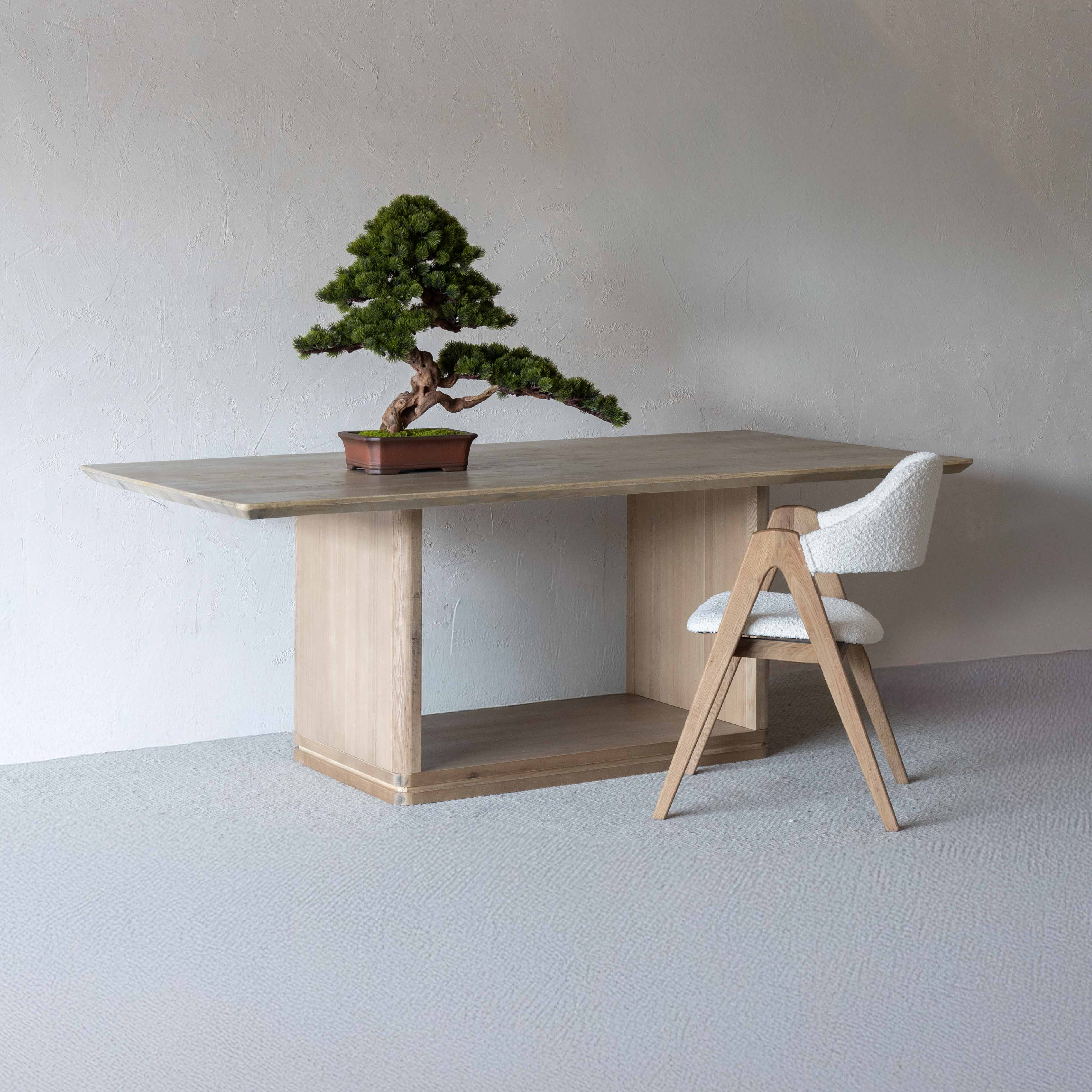 Heritage Solid Raw Wood Rectangle Dining Table (as is) - Dining Table - WS Living Furniture Furniture Store in Dubai