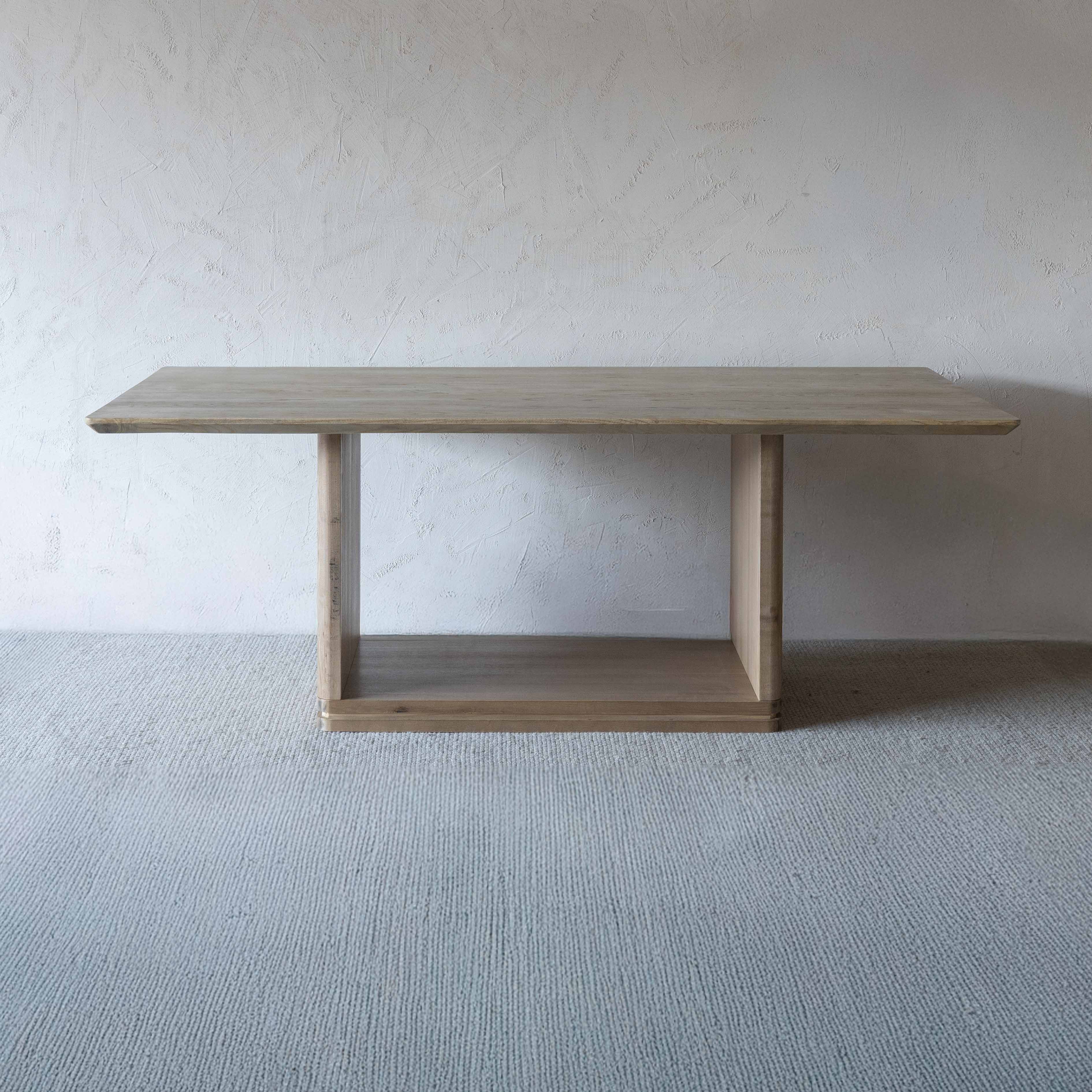 Heritage Solid Raw Wood Rectangle Dining Table (as is) - Dining Table - WS Living Furniture Furniture Store in Dubai
