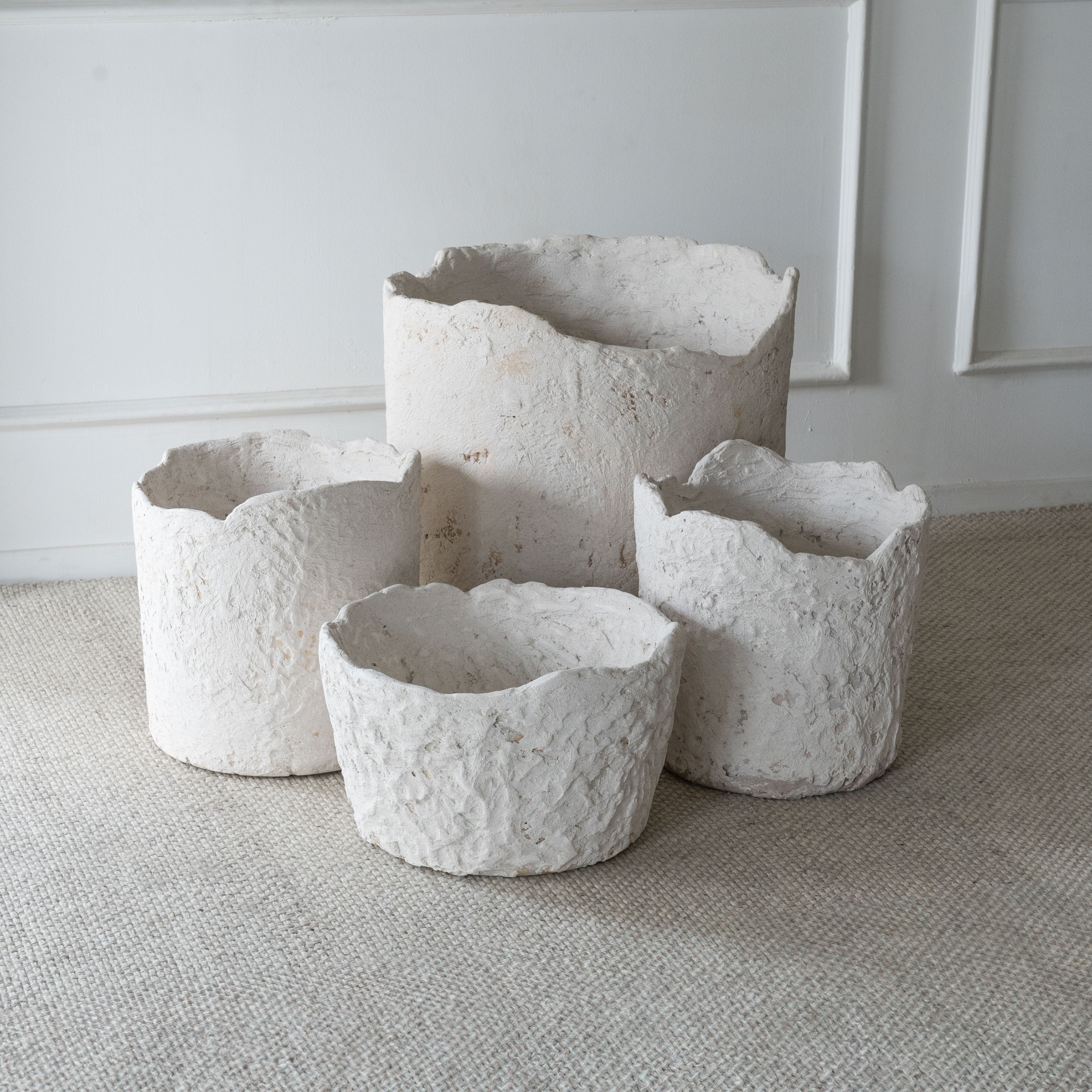 The Rock Olive Tree Pots-White - Vase - WS Living Furniture Furniture Store in Dubai