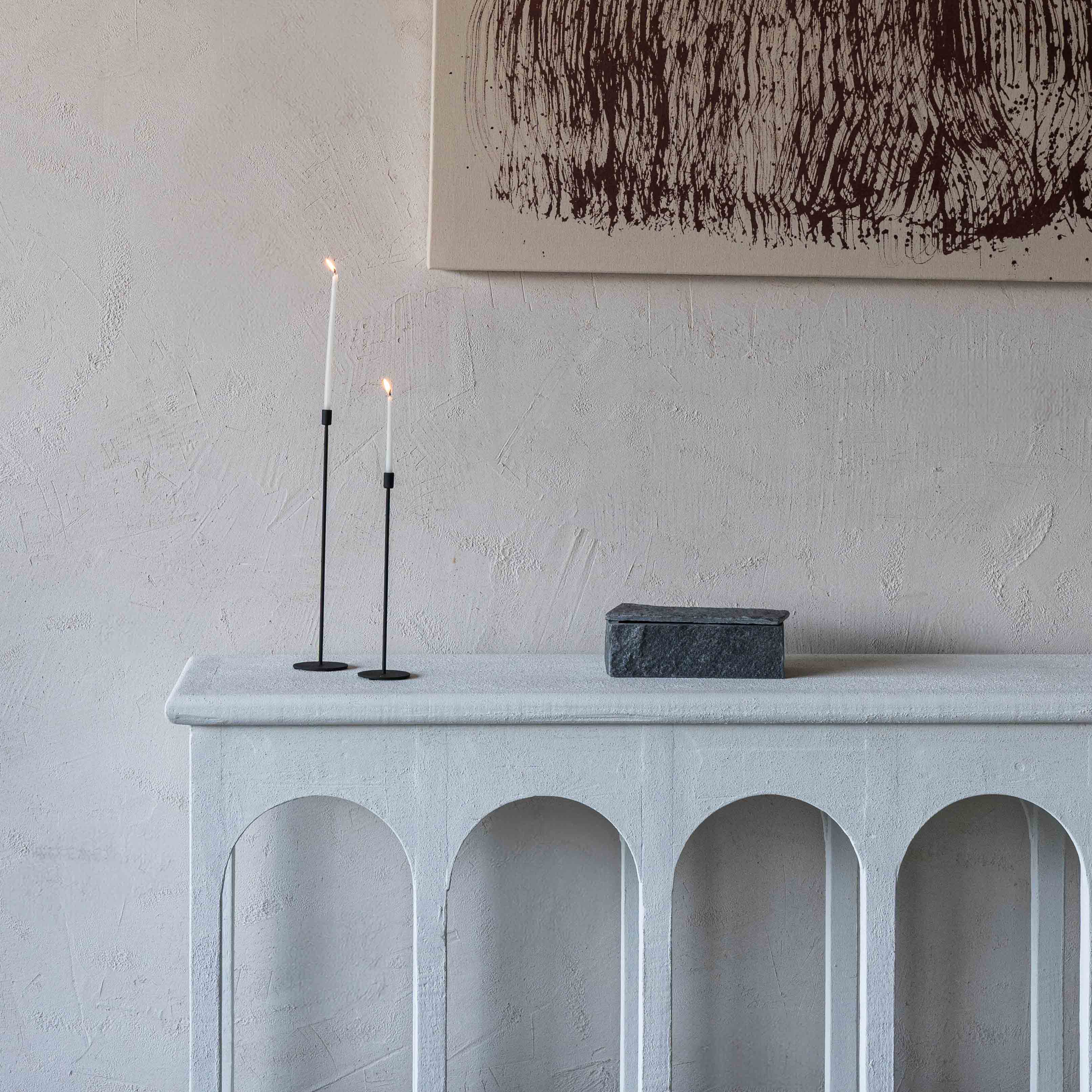 Nappe Thin Steel Candle Holder - Floor Candle Holder - WS Living Furniture Furniture Store in Dubai