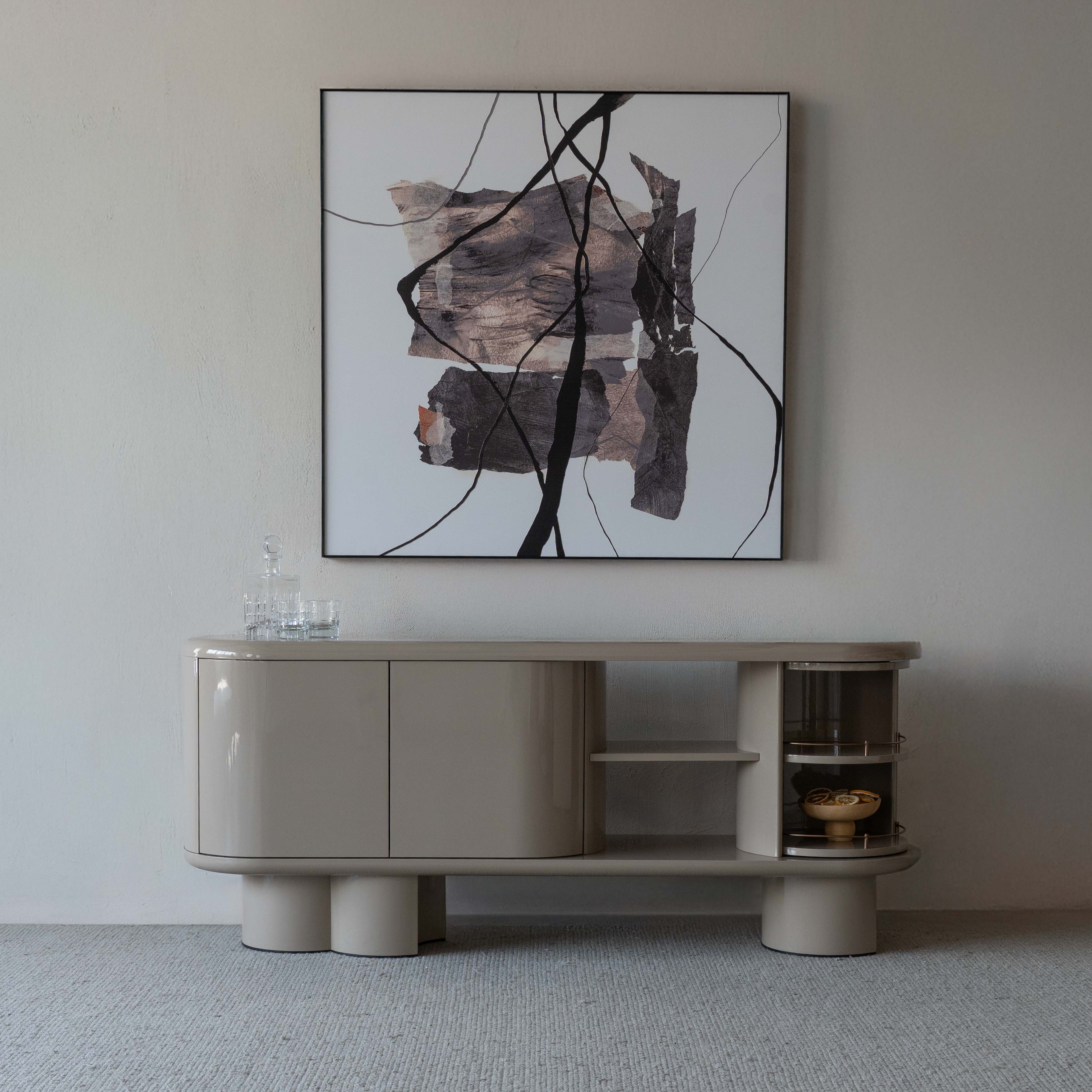 Thomas Beige High Gloss Modern Sideboard - 032M1.8 - TV Units - WS Living Furniture Furniture Store in Dubai