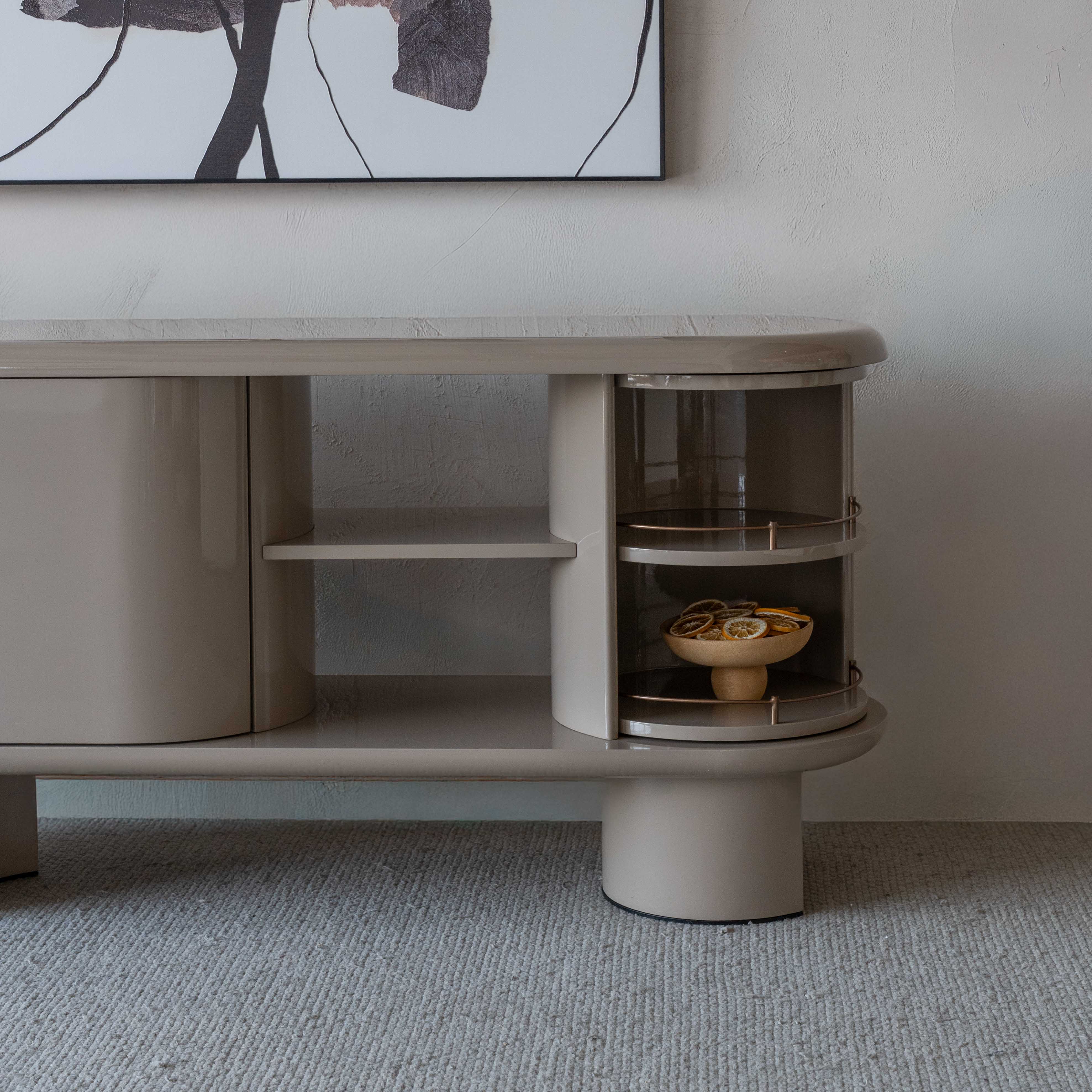 Thomas Beige High Gloss Modern Sideboard - 032M1.8 - TV Units - WS Living Furniture Furniture Store in Dubai