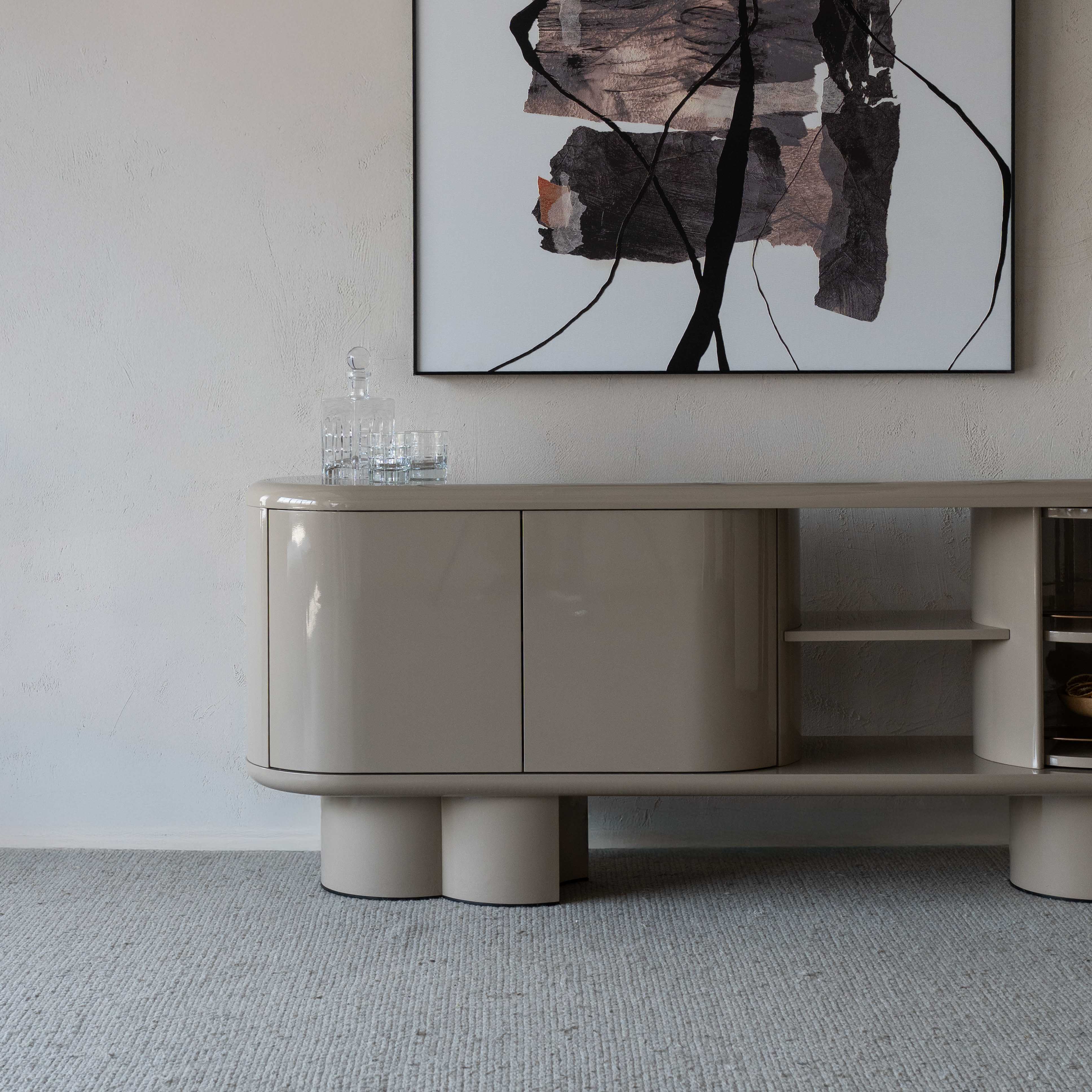 Thomas Beige High Gloss Modern Sideboard - 032M1.8 - TV Units - WS Living Furniture Furniture Store in Dubai