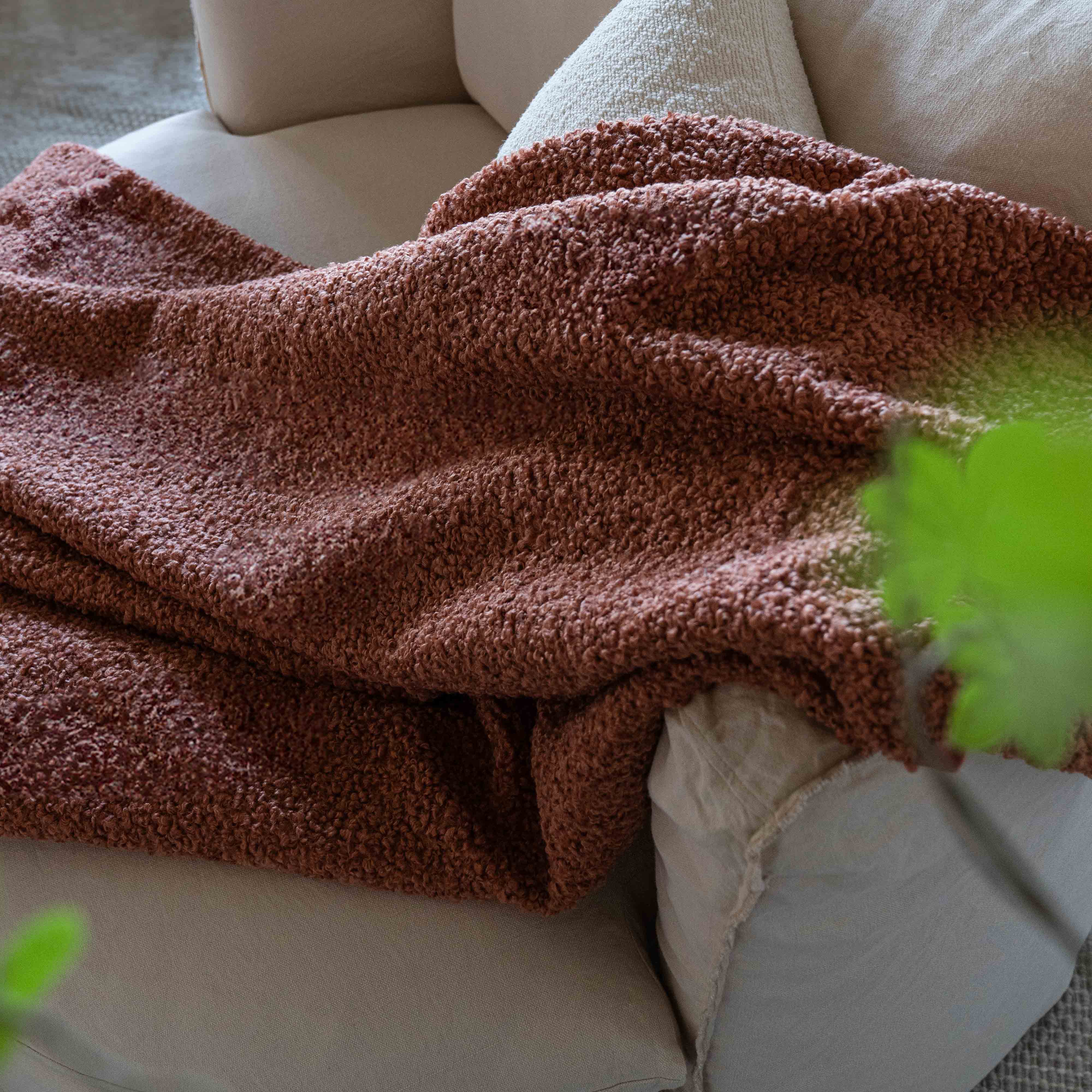 Handmade Stylish Throw Blanket - Light Orange - Blankets - WS Living Furniture  Furniture Store in Dubai