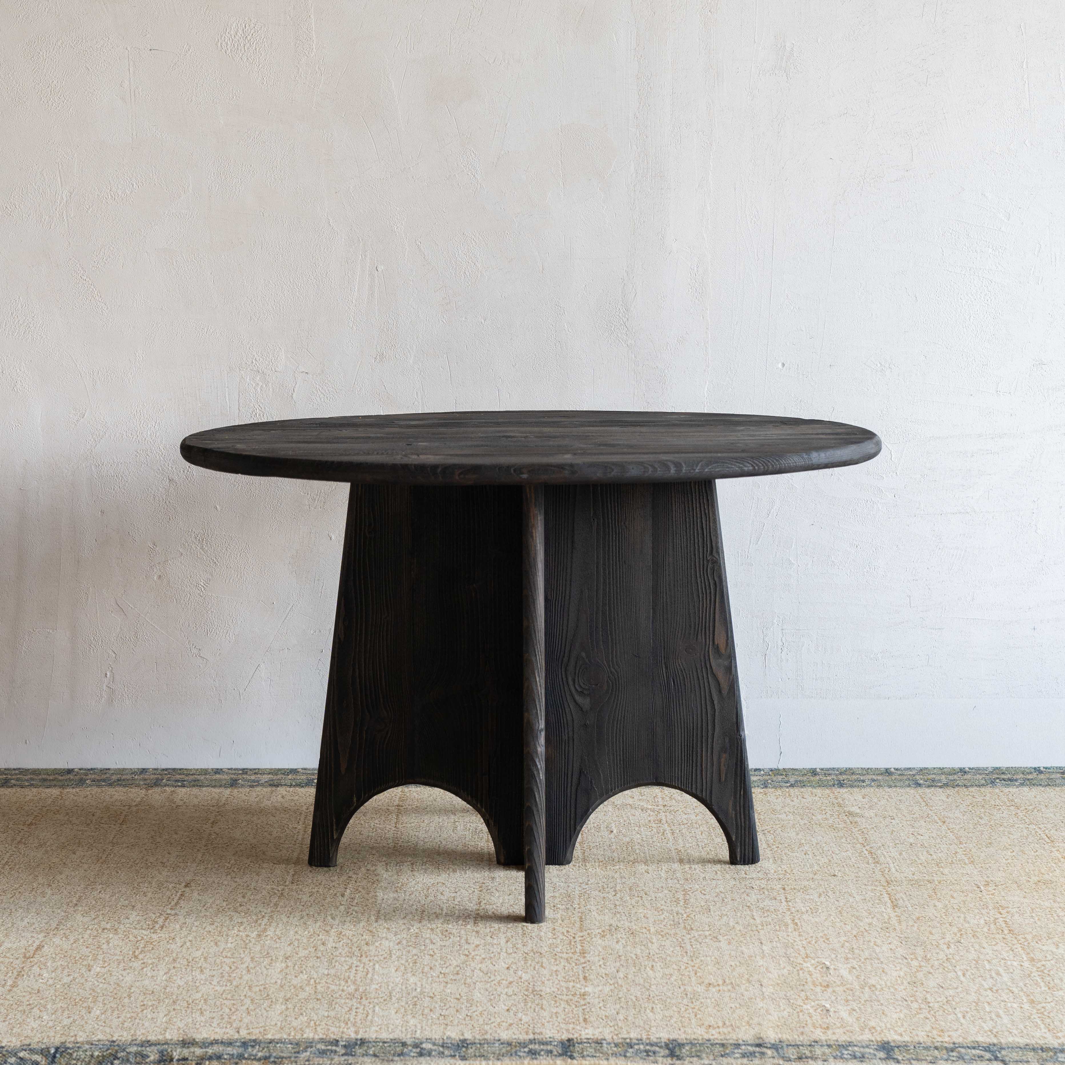 Midarc Dark Walnut Wood Round Dining Table