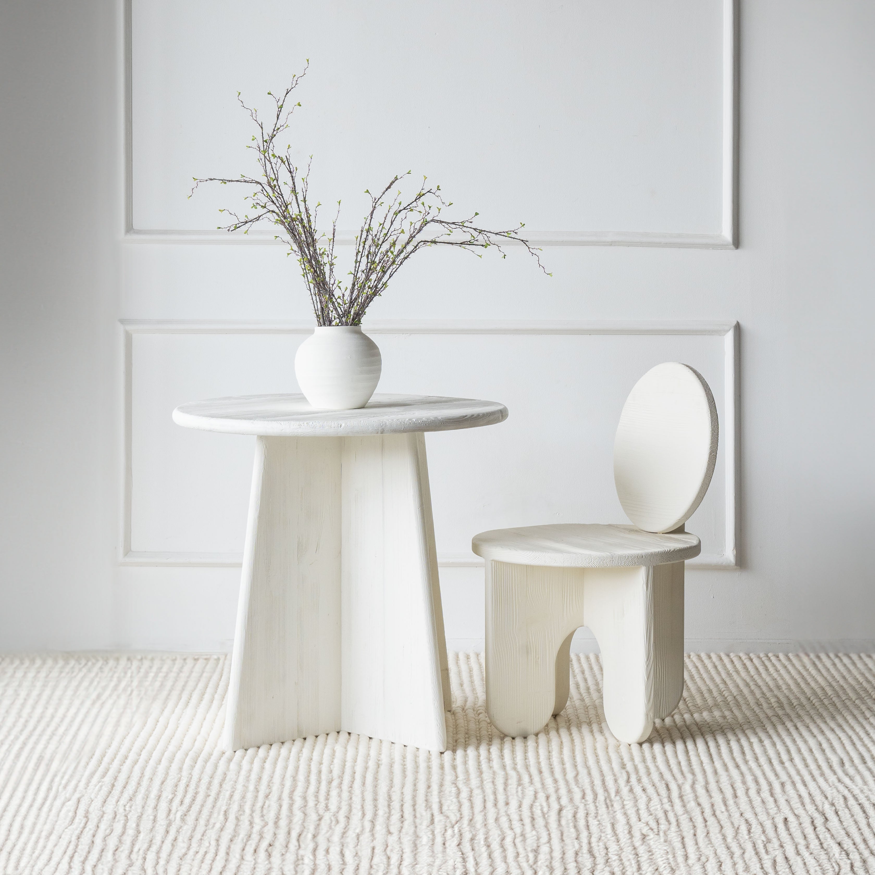 Tokyo Wooden Round Dining Table-White - Dining Tables - WS Living Furniture  Furniture Store in Dubai