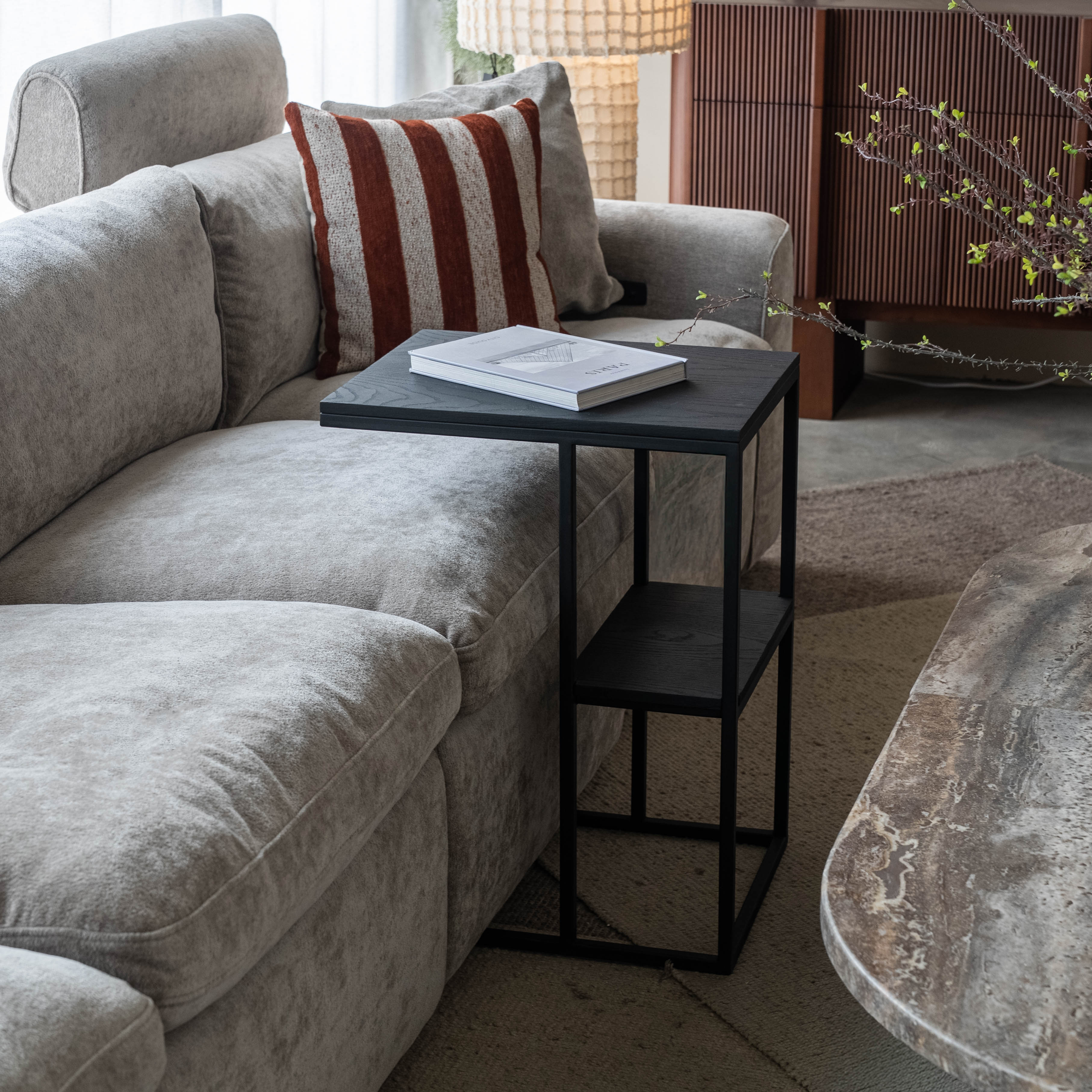 Tokyo Side Table & Nesting Table With Small Shelf