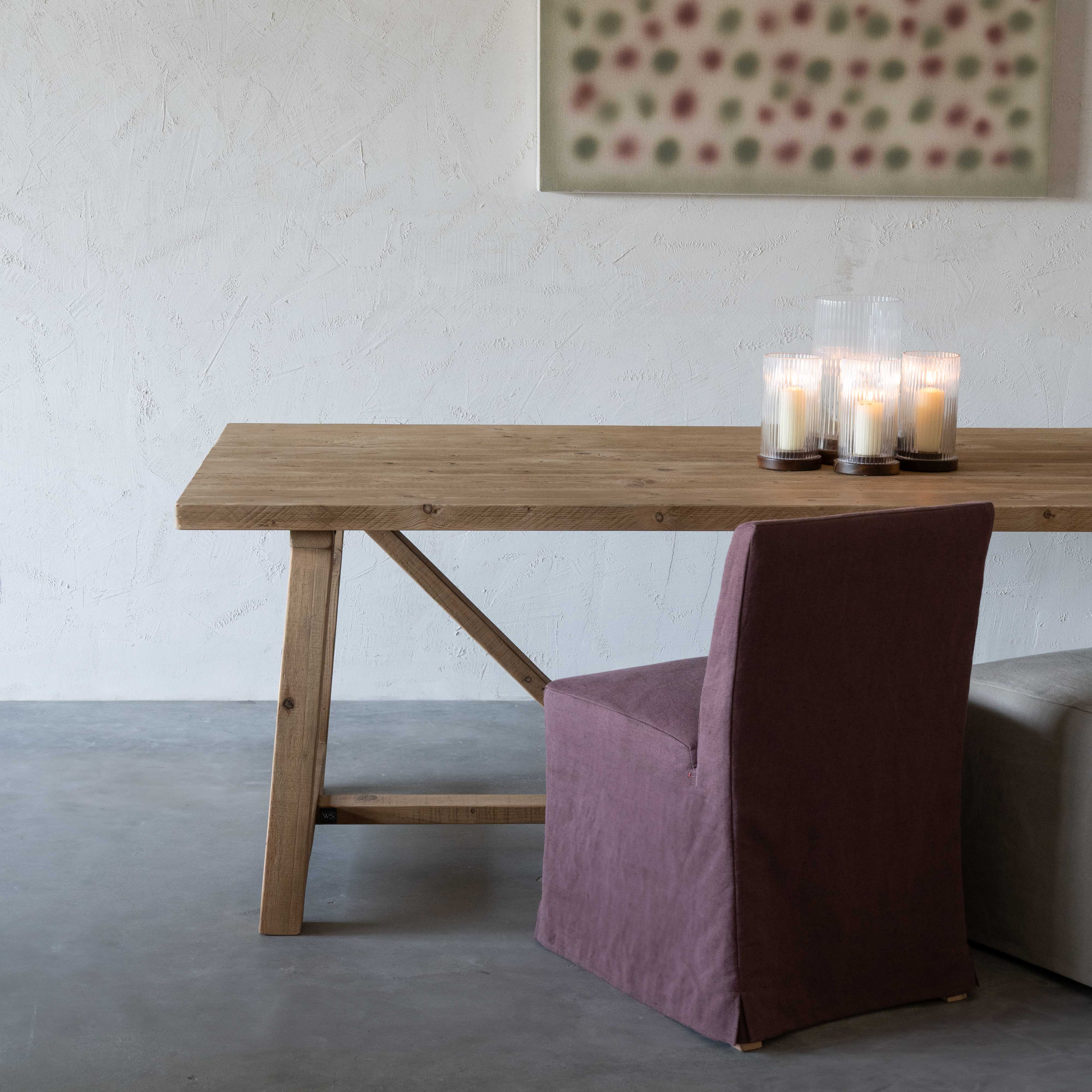 Tommy Natural Pine Wood Dining Table - Dining Tables - WS Living Furniture Furniture Store in Dubai