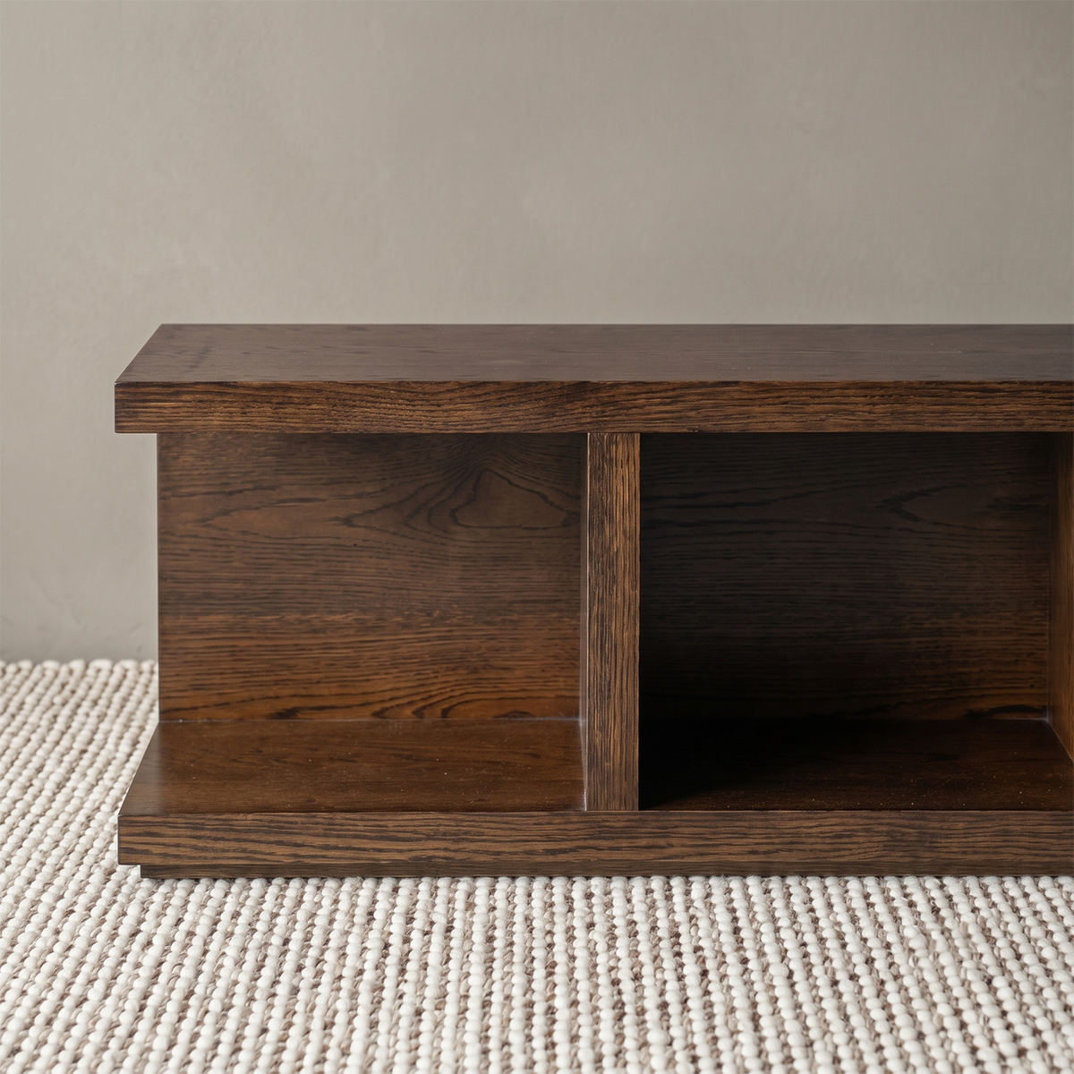 Torvane Minimalist Open Shelf TV Unit - WALNUT