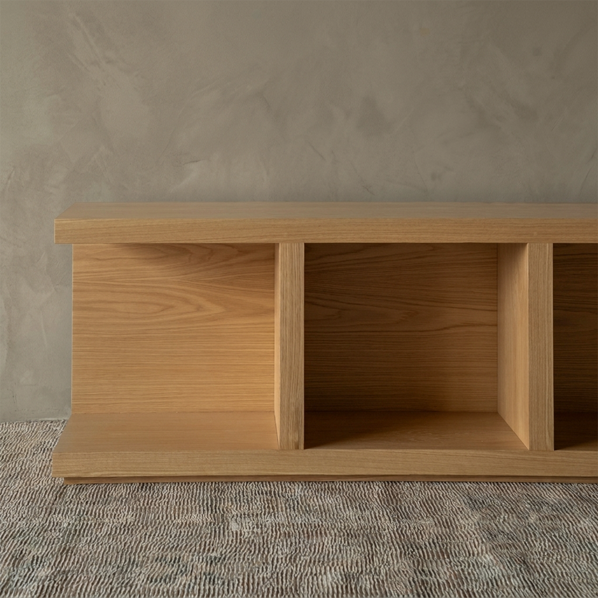 Torvane Minimalist Open Shelf TV Unit