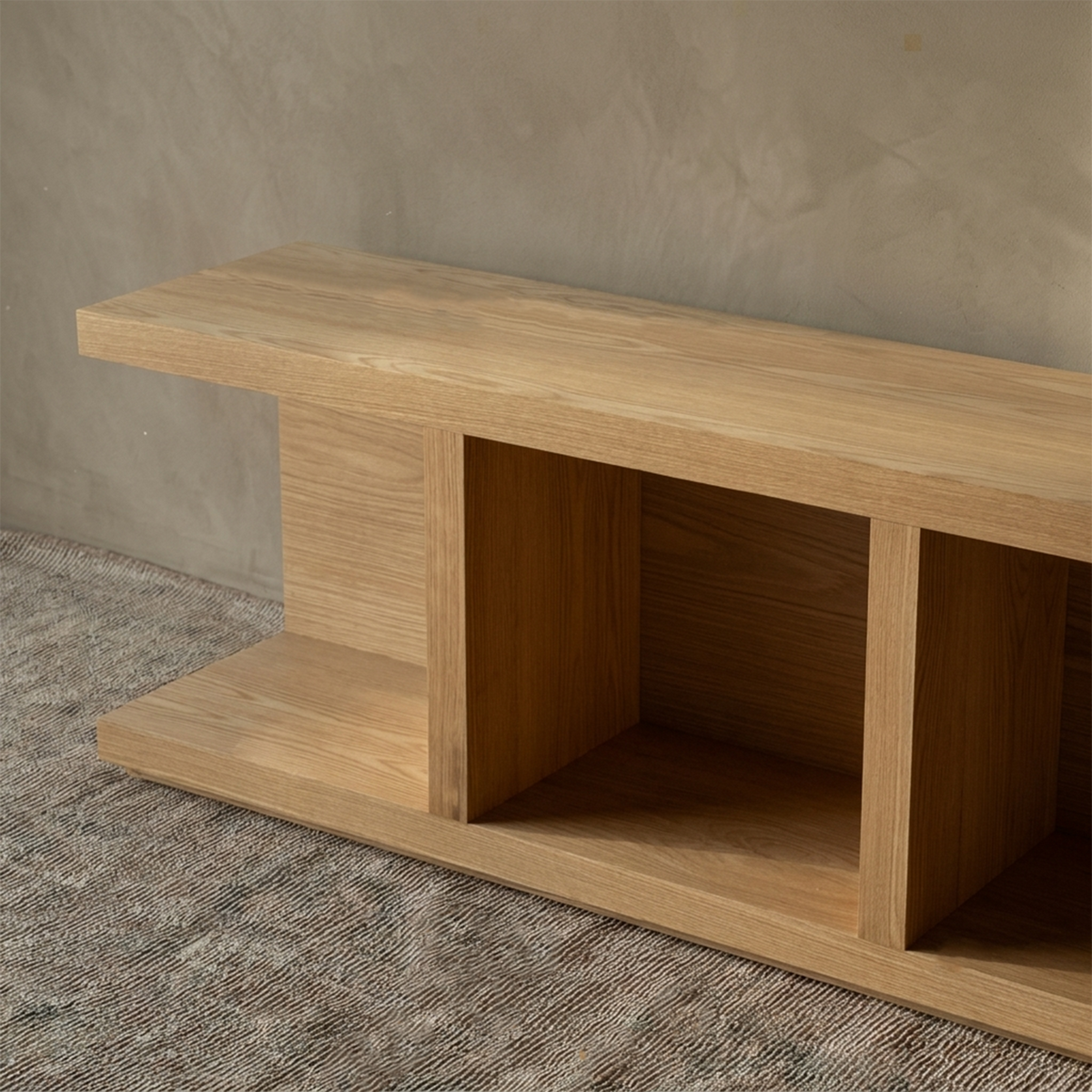 Torvane Minimalist Open Shelf TV Unit