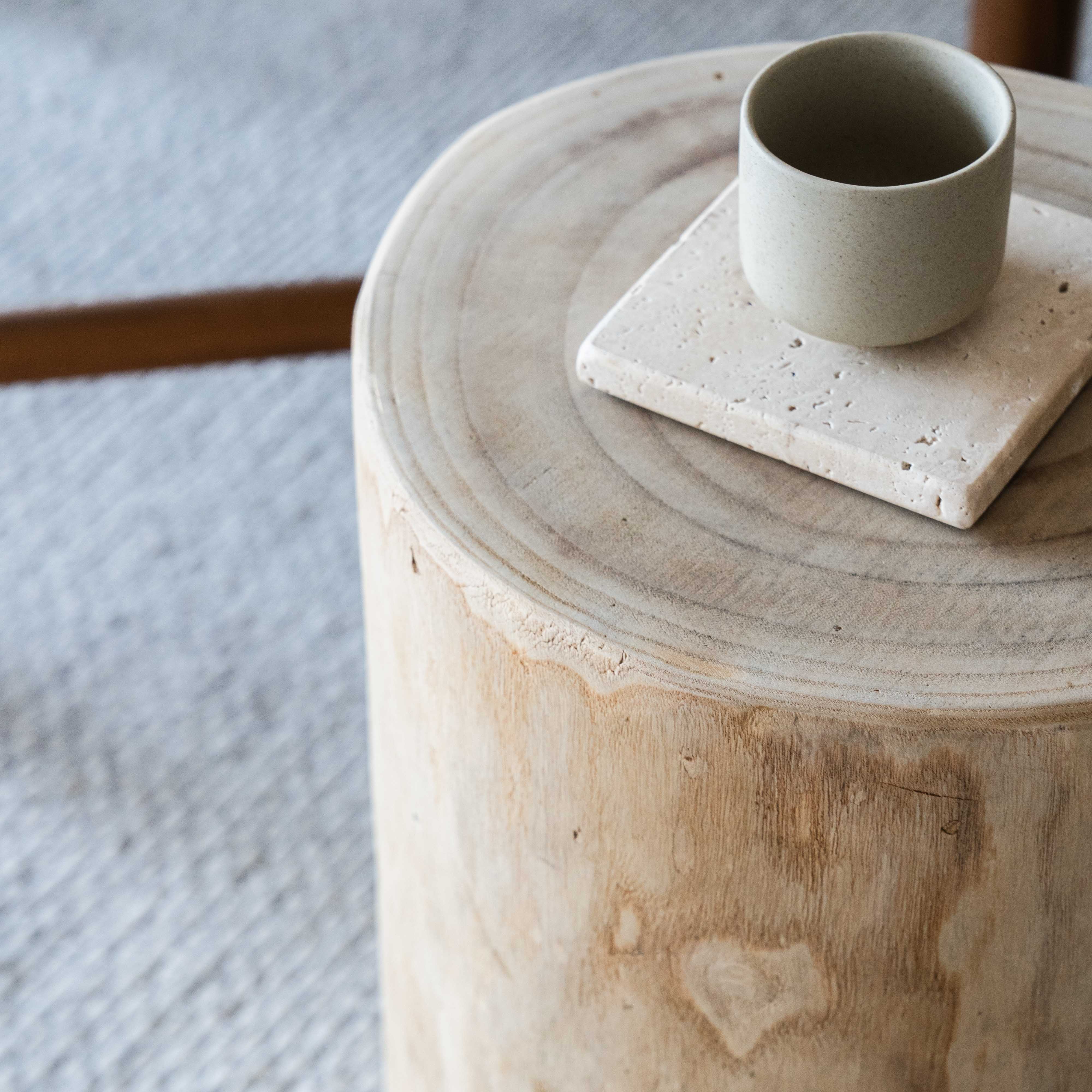 Natural Wood Tree Log Side Accent End Table - Side Table - WS Living Furniture  Furniture Store in Dubai