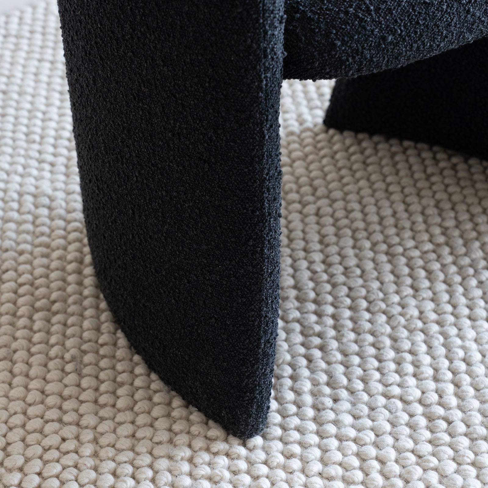 Wesley Dining Chair -Black Boucle (LJ1124B) -  - WS Living Furniture  Furniture Store in Dubai