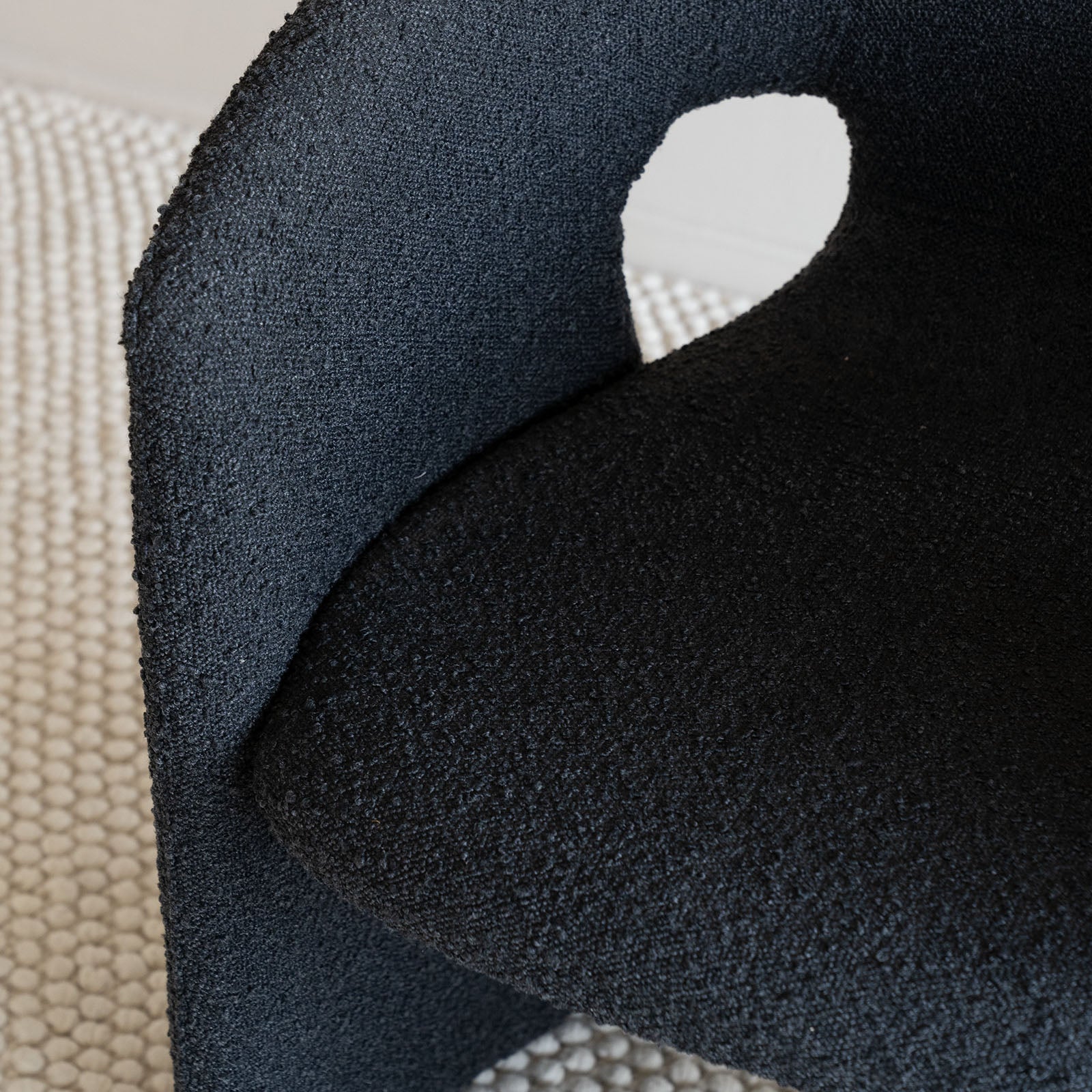 Wesley Dining Chair -Black Boucle (LJ1124B) -  - WS Living Furniture  Furniture Store in Dubai