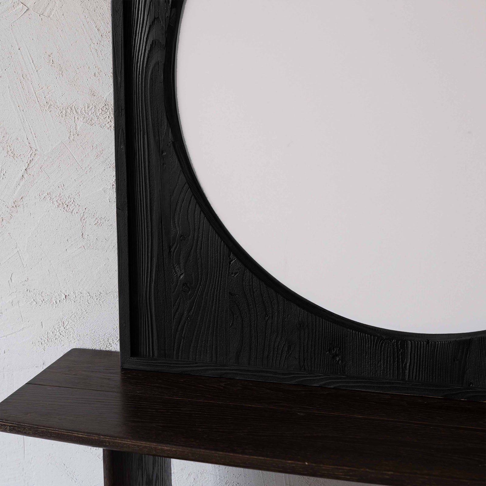 Submarine Black Solid Wood Mirror - Mirrors - WS Living Furniture Furniture Store in Dubai