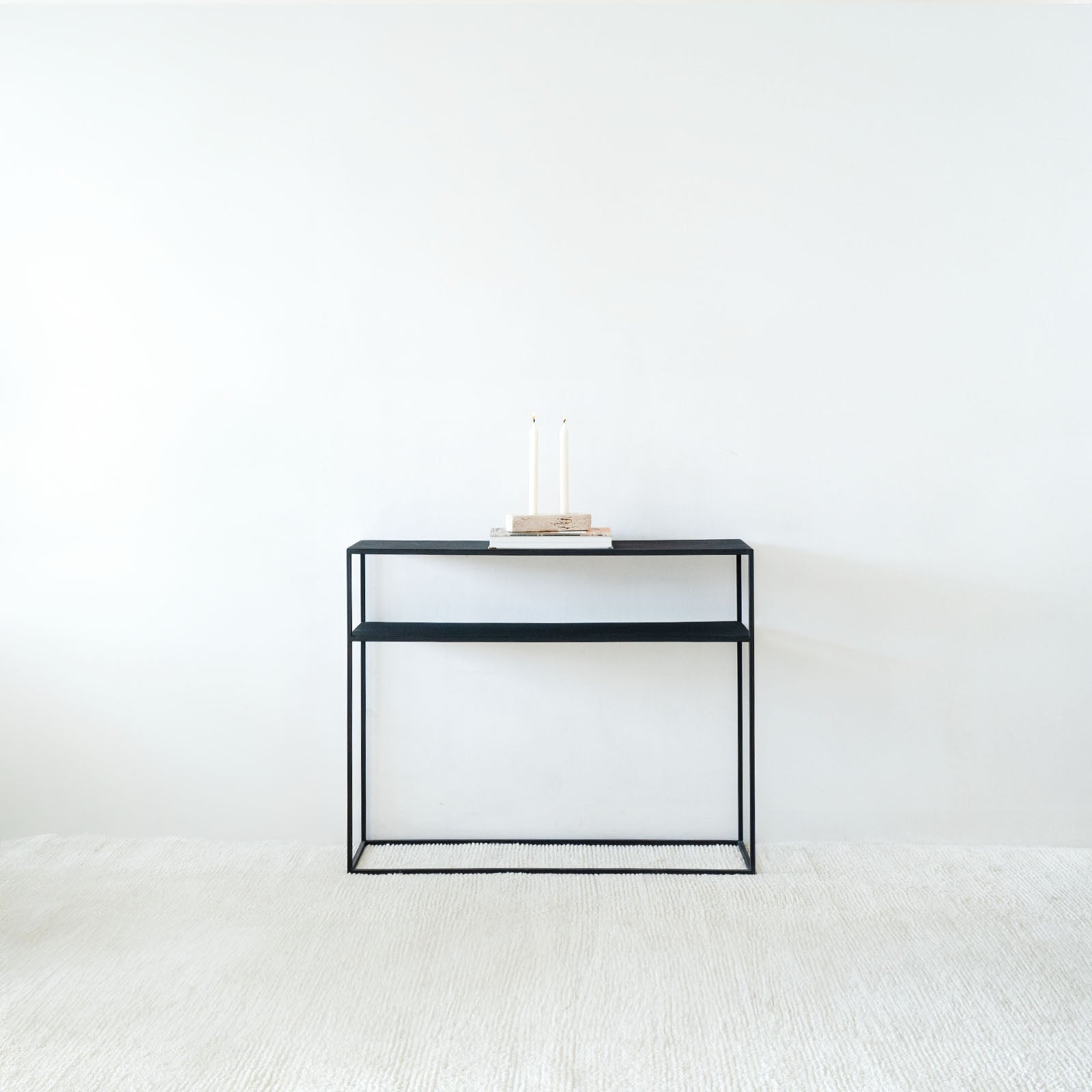 Monochrome Black Powder Coated Console-A - - WS Living - UAE Modern Home Furniture Stores in Dubai