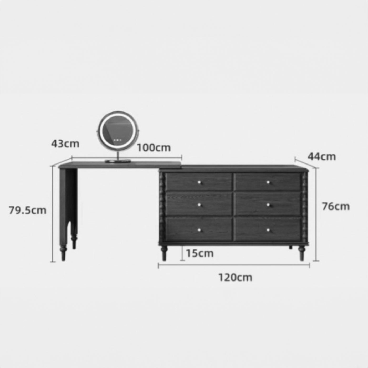 Mid Century Style Dressing Table & Office Table With Chair ( Pre Order 60 Days Delivery ) - TV Units - WS Living Furniture Furniture Store in Dubai