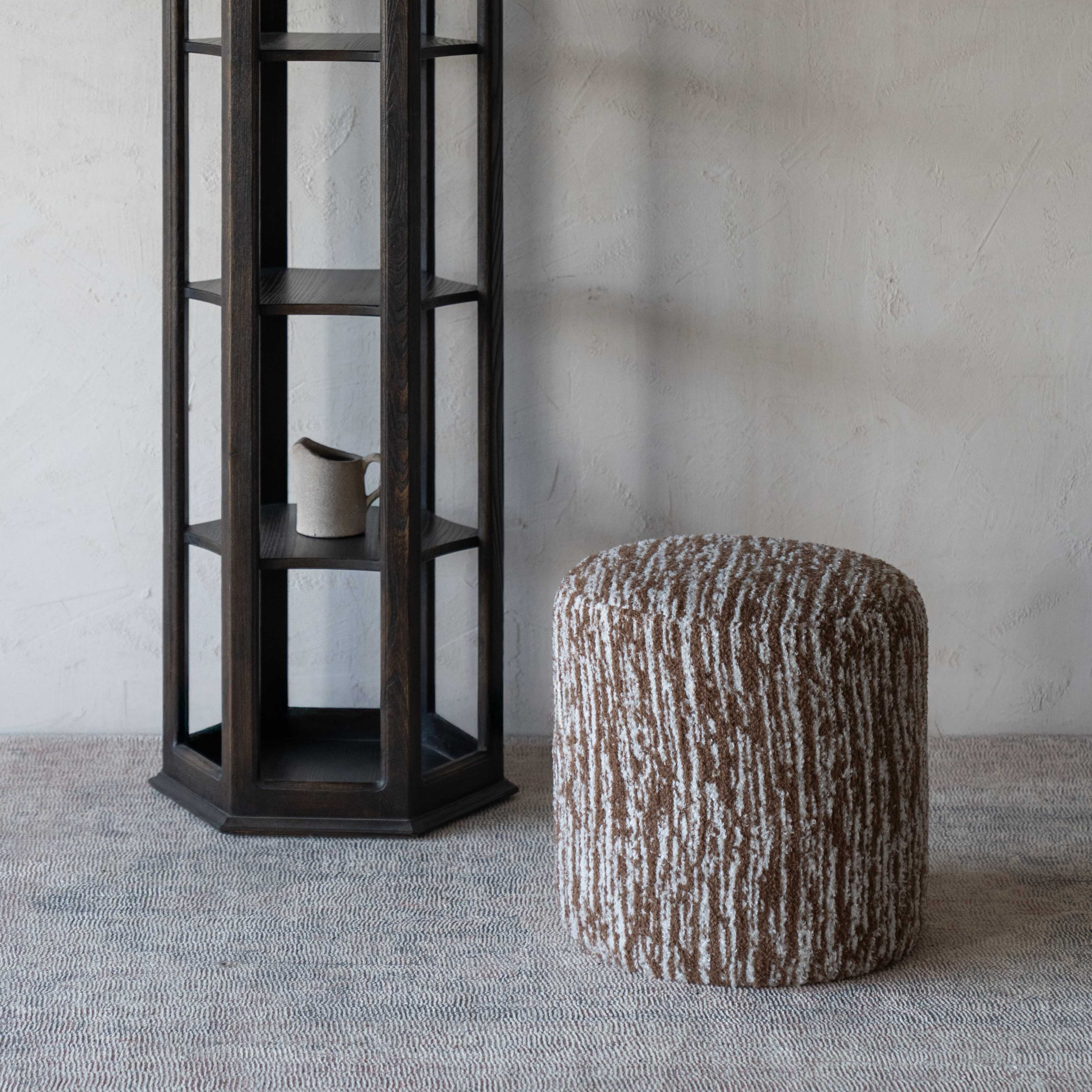 Velare Contour Round Stool | Pouf - Pouf - WS Living Furniture Furniture Store in Dubai