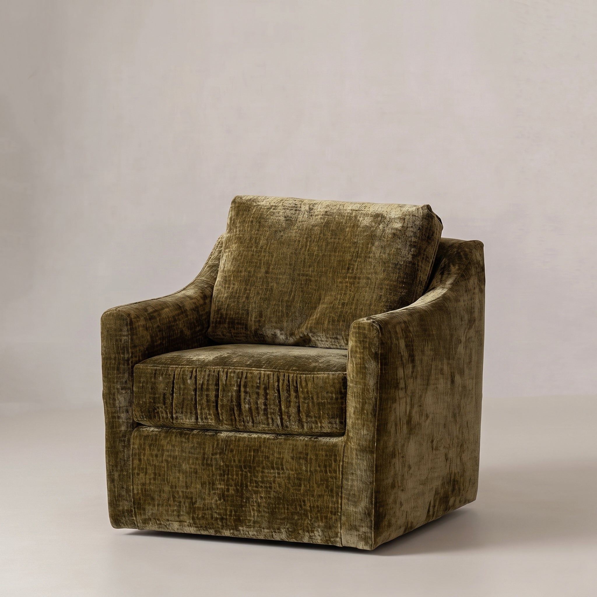 Velora Modern Swivel Armchair - TEXTURE MUSTARD