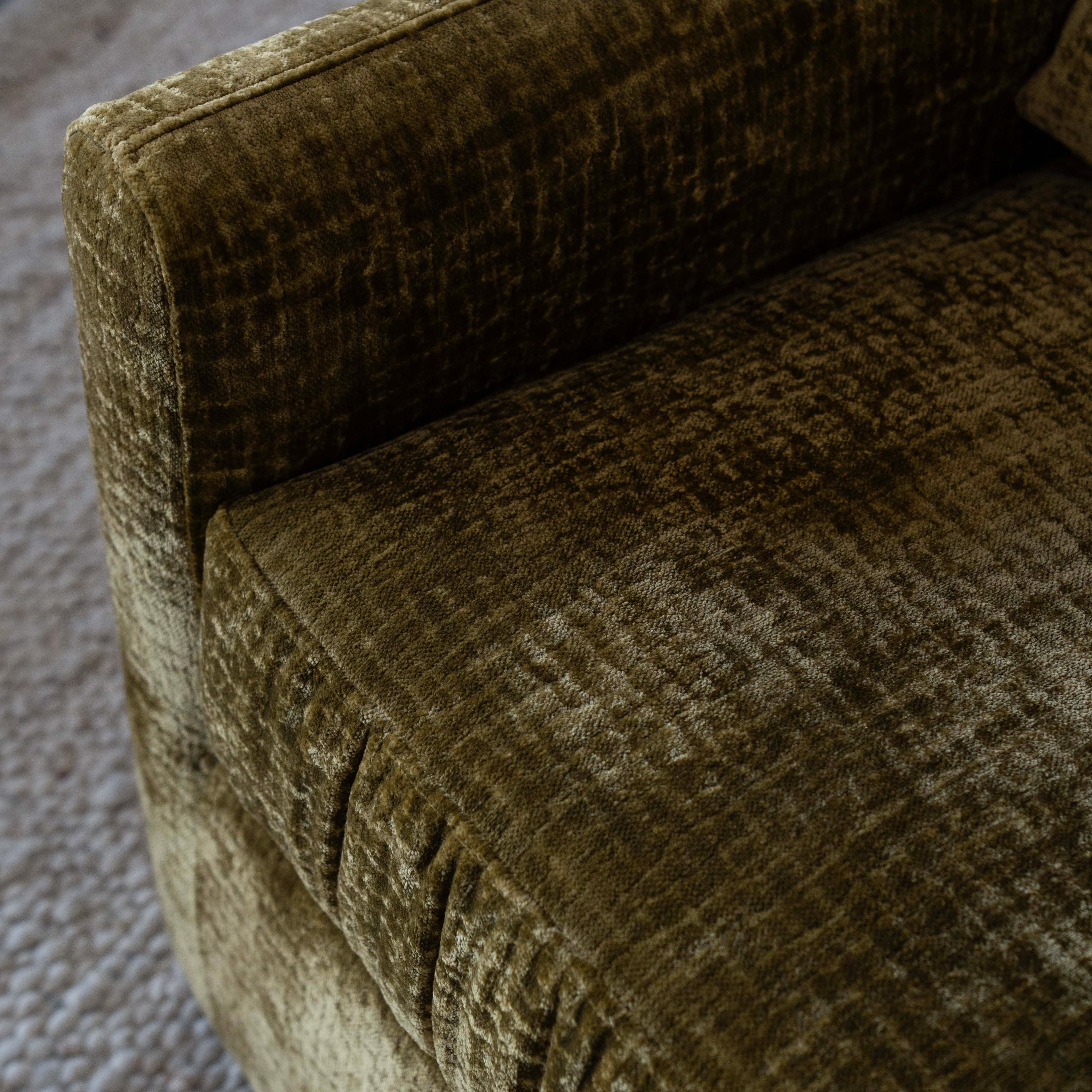 Velora Modern Swivel Armchair - TEXTURE MUSTARD